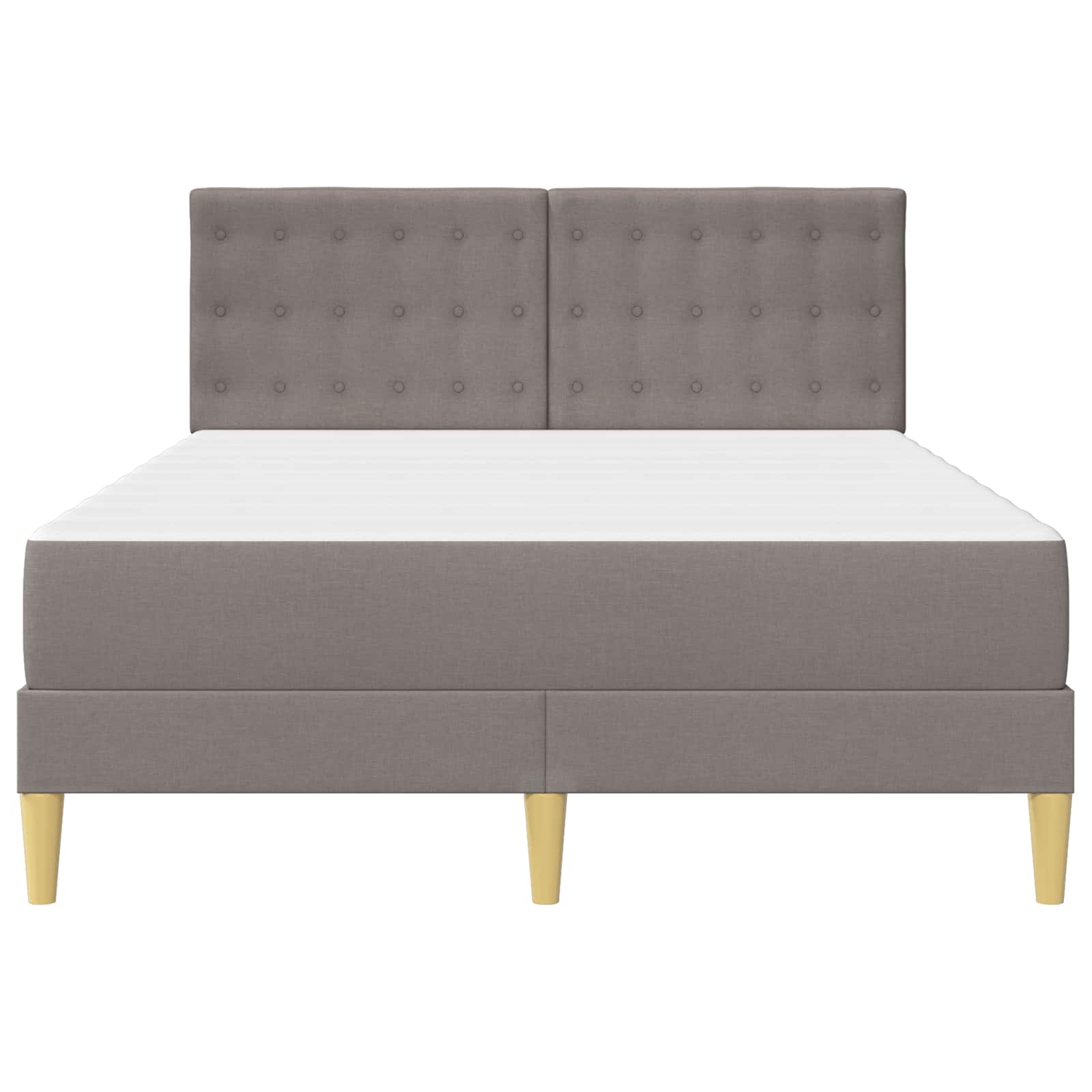 Bedframe met matras met hoofdeinde Taupe 120 x 190 cm Stof is nu te koop bij PeponiXL, paradijselijk wonen!