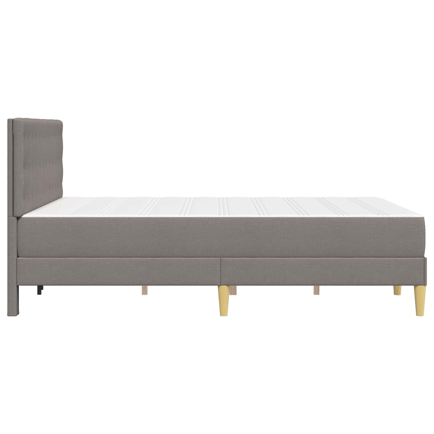 Bedframe met matras met hoofdeinde Taupe 120 x 190 cm Stof is nu te koop bij PeponiXL, paradijselijk wonen!