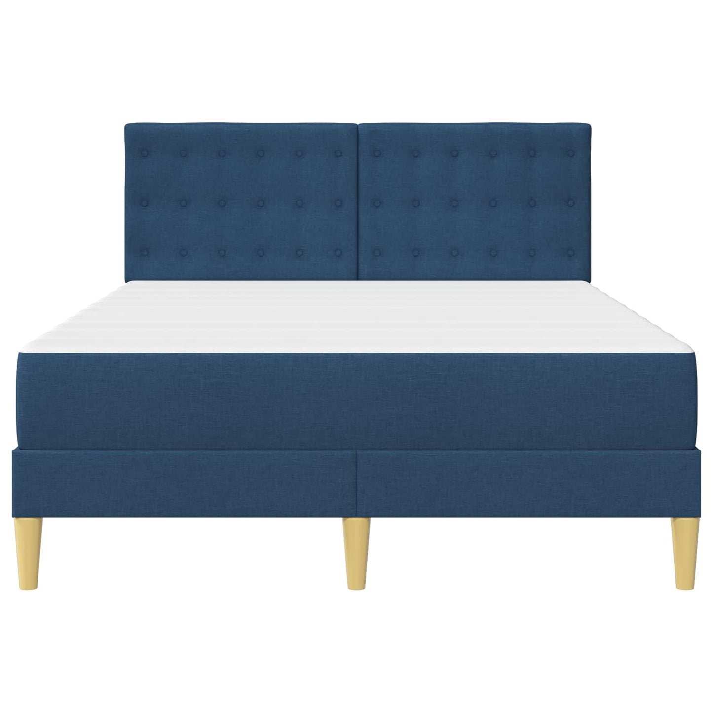Bedframe met matras met hoofdeinde Blauw 120 x 190 cm Stof is nu te koop bij PeponiXL, paradijselijk wonen!