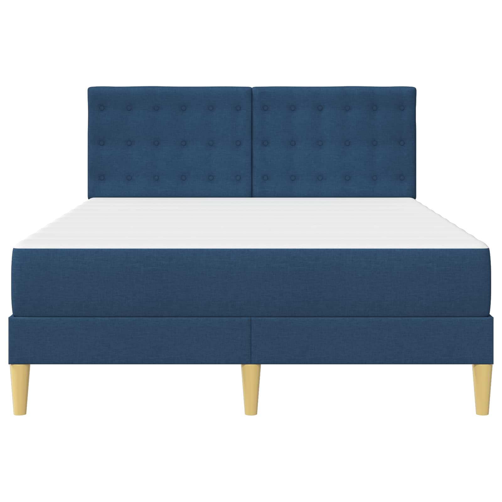 Bedframe met matras met hoofdeinde Blauw 120 x 190 cm Stof is nu te koop bij PeponiXL, paradijselijk wonen!