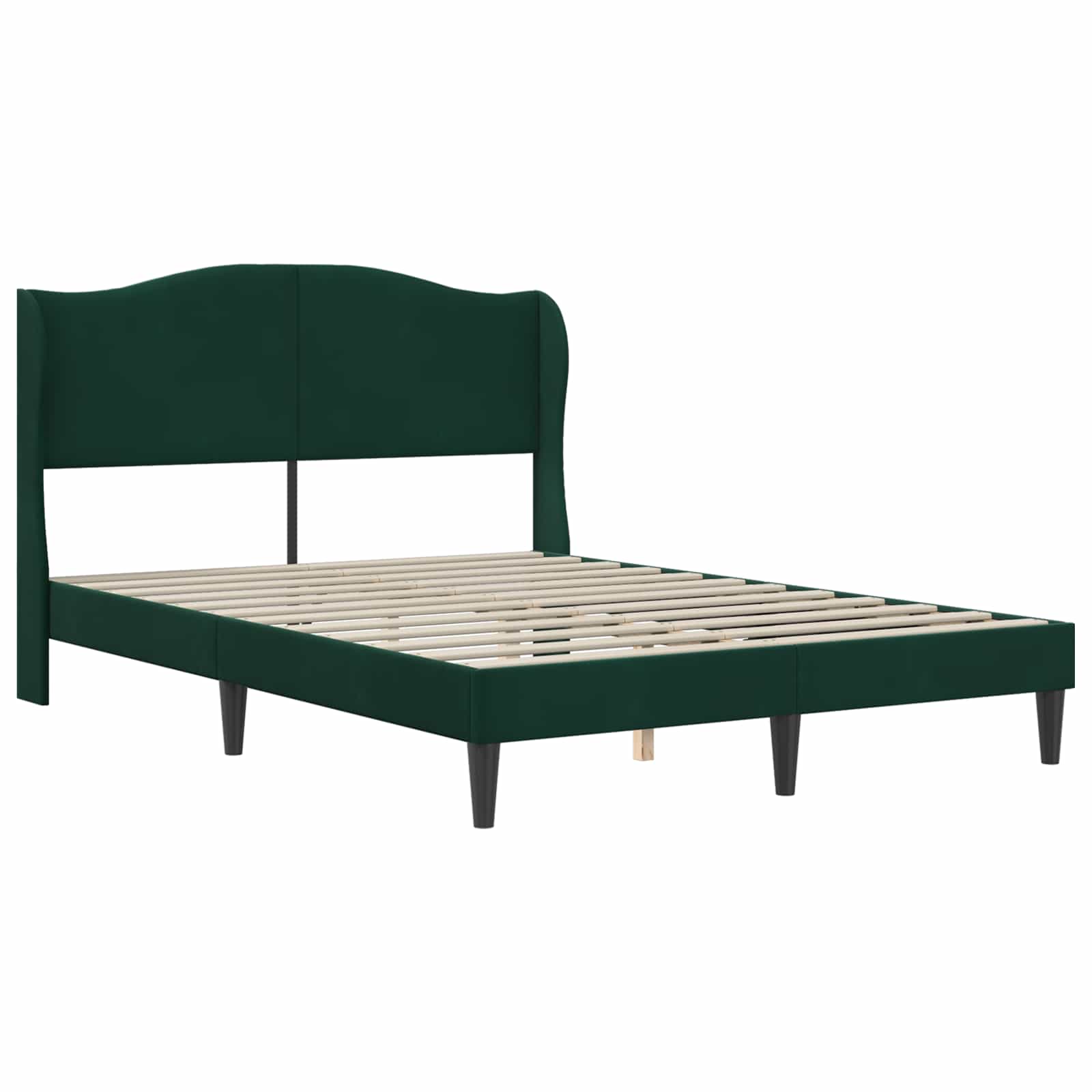 Bedframe met hoofdeinde Donkergroen 120 x 200 cm Fluweel is nu te koop bij PeponiXL, paradijselijk wonen!