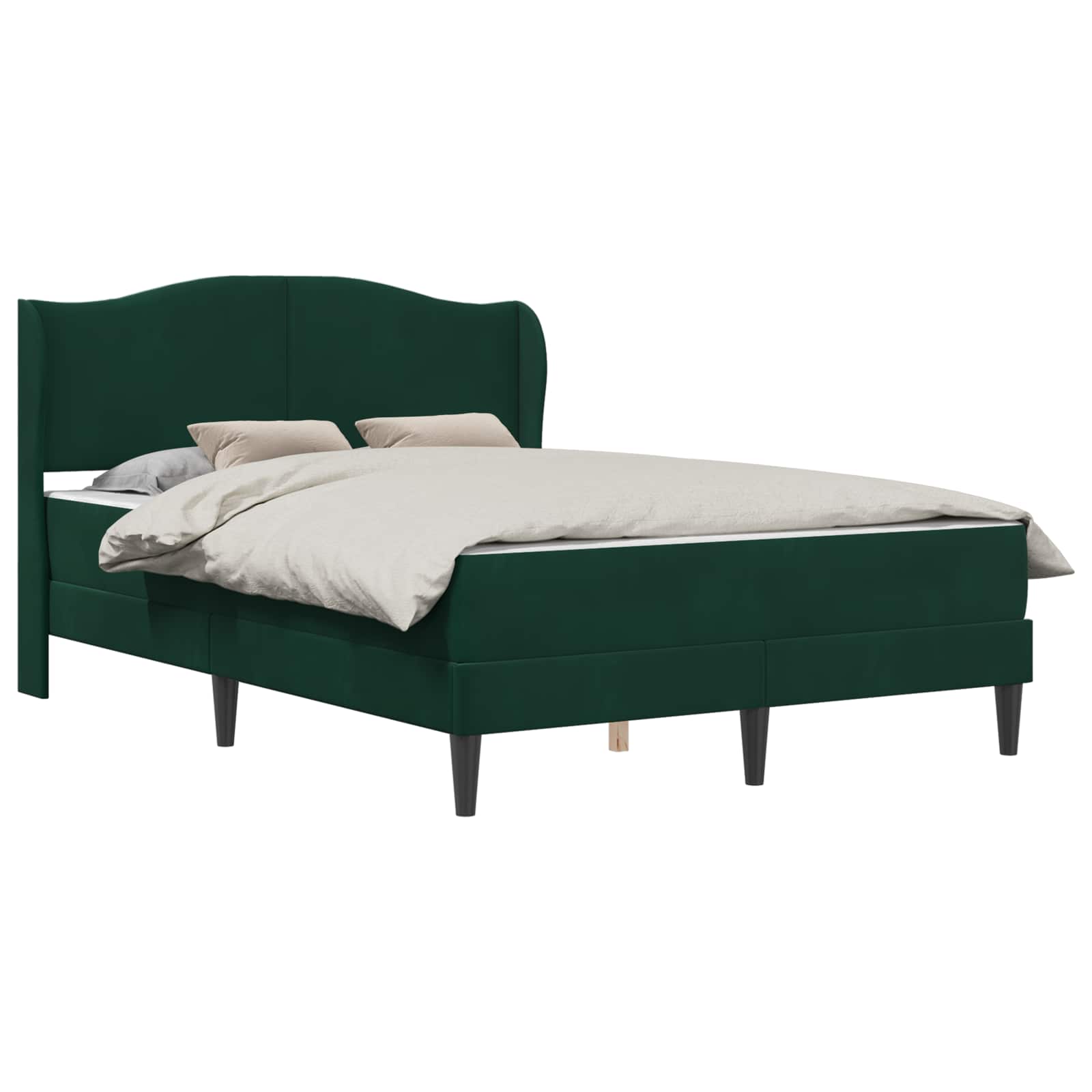 Bedframe met hoofdeinde Donkergroen 140 x 200 cm Fluweel is nu te koop bij PeponiXL, paradijselijk wonen!