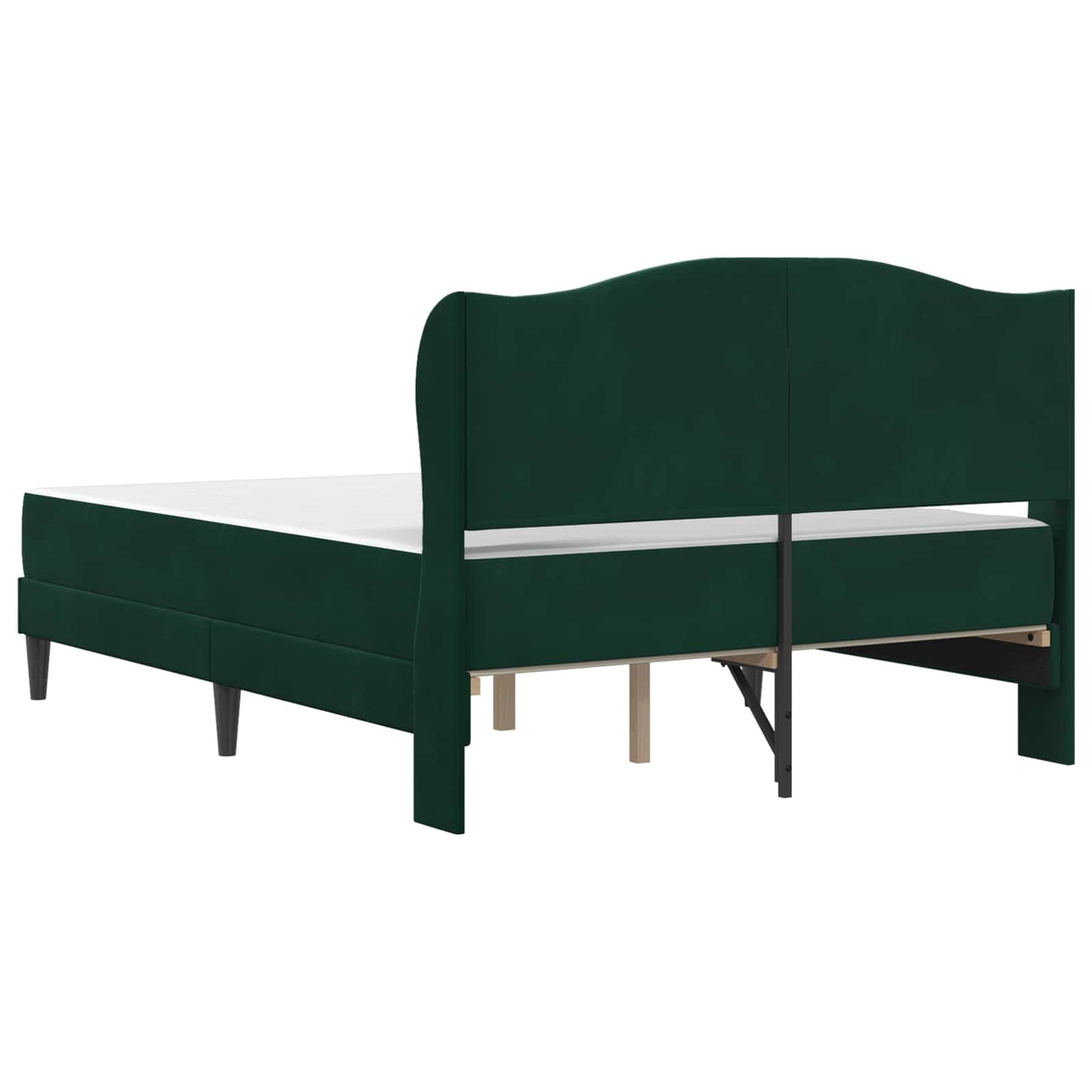 Bedframe met hoofdeinde Donkergroen 140 x 200 cm Fluweel is nu te koop bij PeponiXL, paradijselijk wonen!