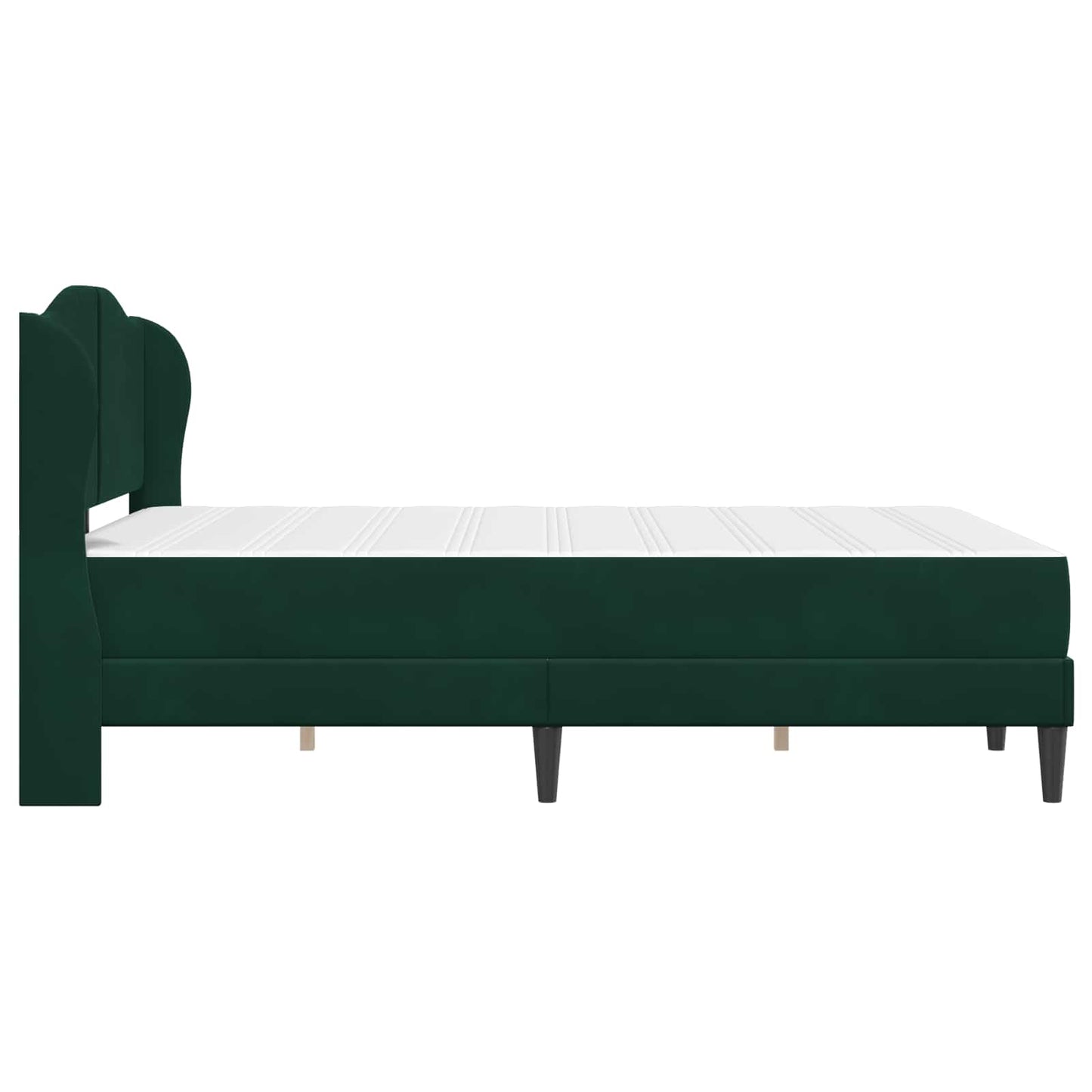 Bedframe met hoofdeinde Donkergroen 140 x 200 cm Fluweel is nu te koop bij PeponiXL, paradijselijk wonen!