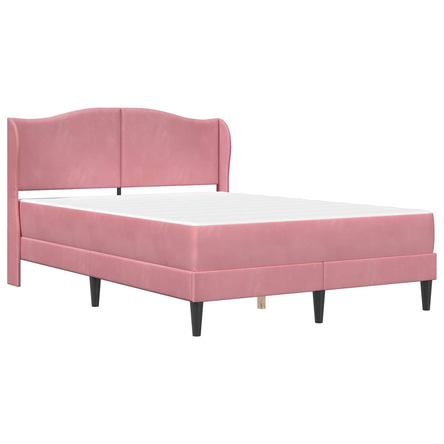 Bedframe met hoofdeinde Roze 140 x 200 cm Fluweel is nu te koop bij PeponiXL, paradijselijk wonen!