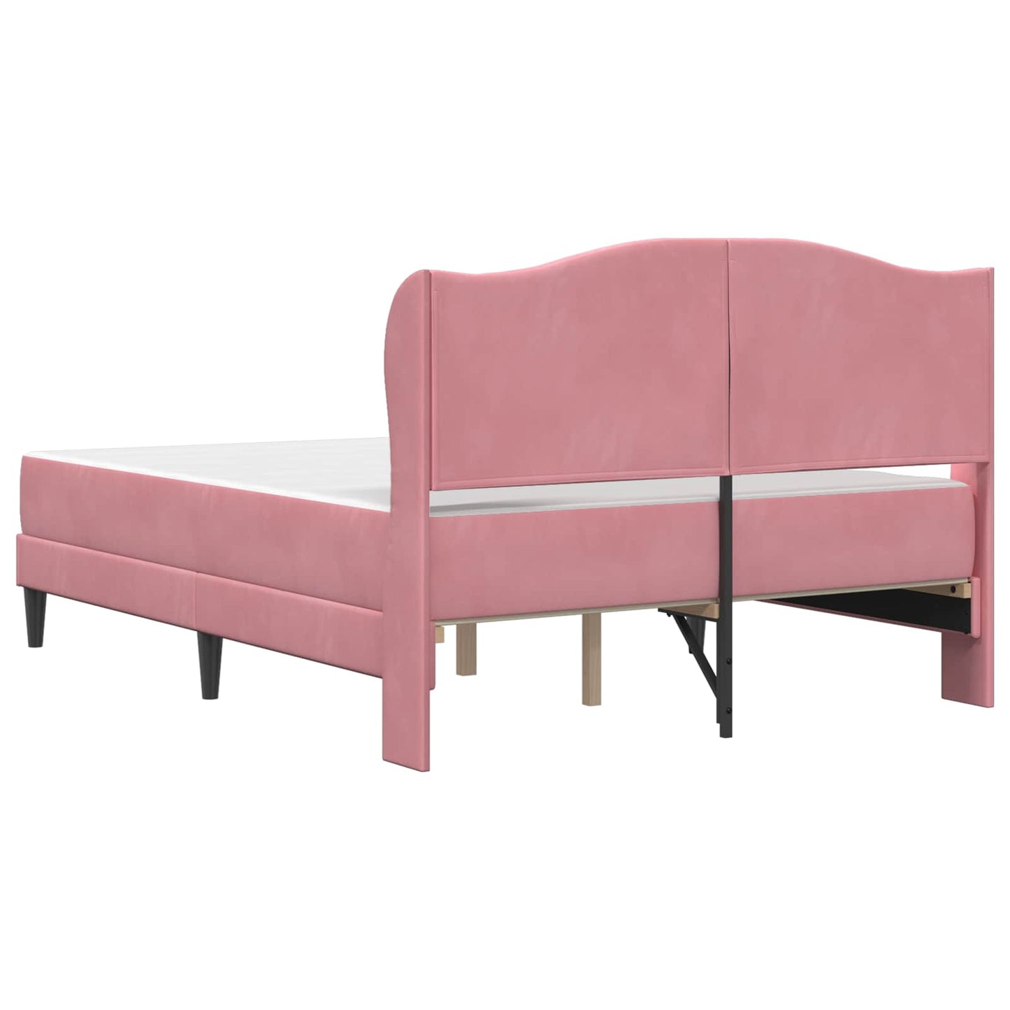 Bedframe met hoofdeinde Roze 140 x 200 cm Fluweel is nu te koop bij PeponiXL, paradijselijk wonen!