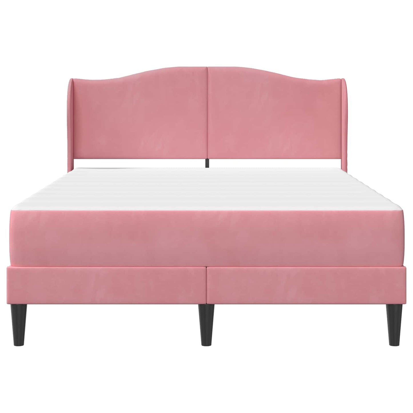 Bedframe met hoofdeinde Roze 140 x 200 cm Fluweel is nu te koop bij PeponiXL, paradijselijk wonen!