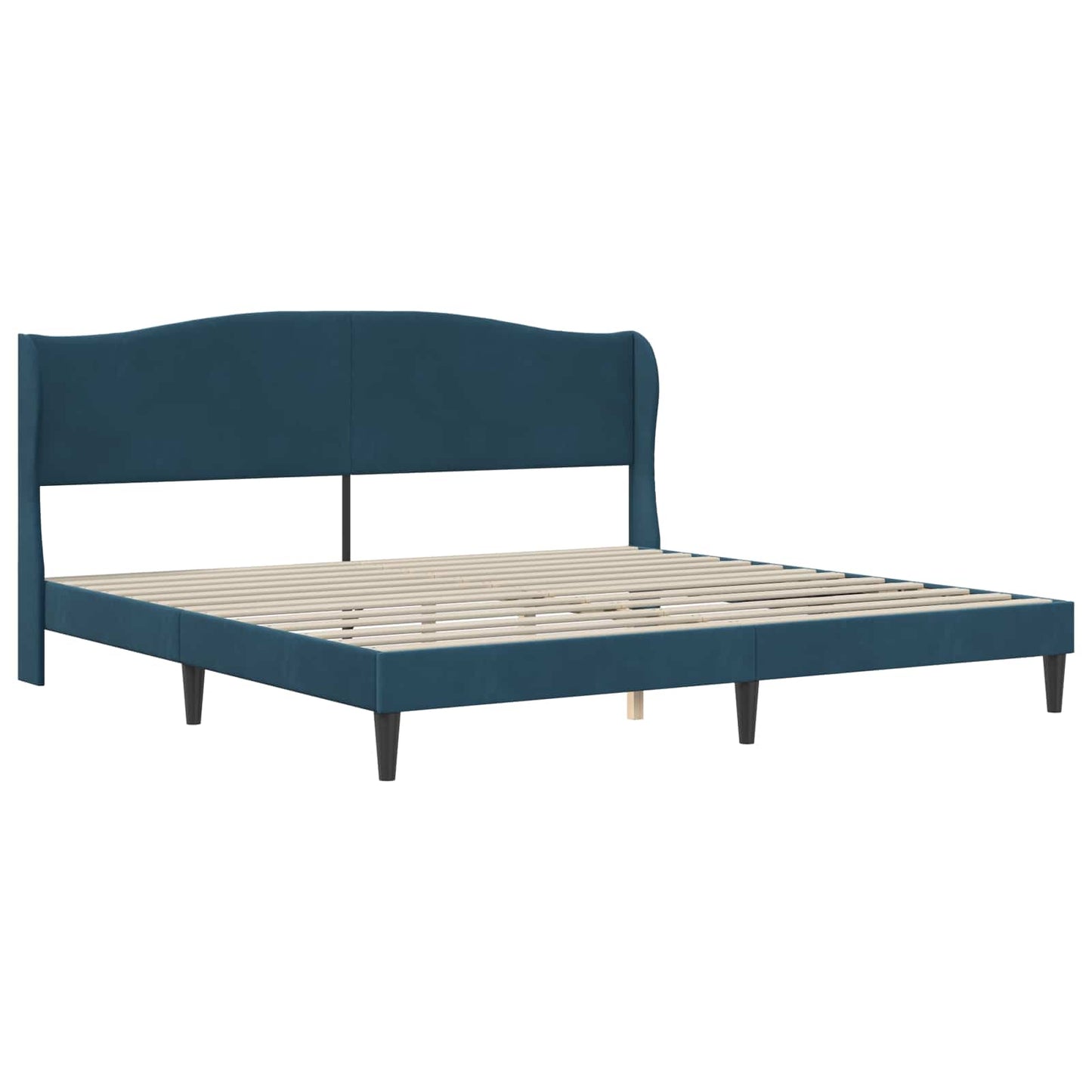 Bedframe met hoofdeinde Blauw 180 x 200 cm Fluweel is nu te koop bij PeponiXL, paradijselijk wonen!