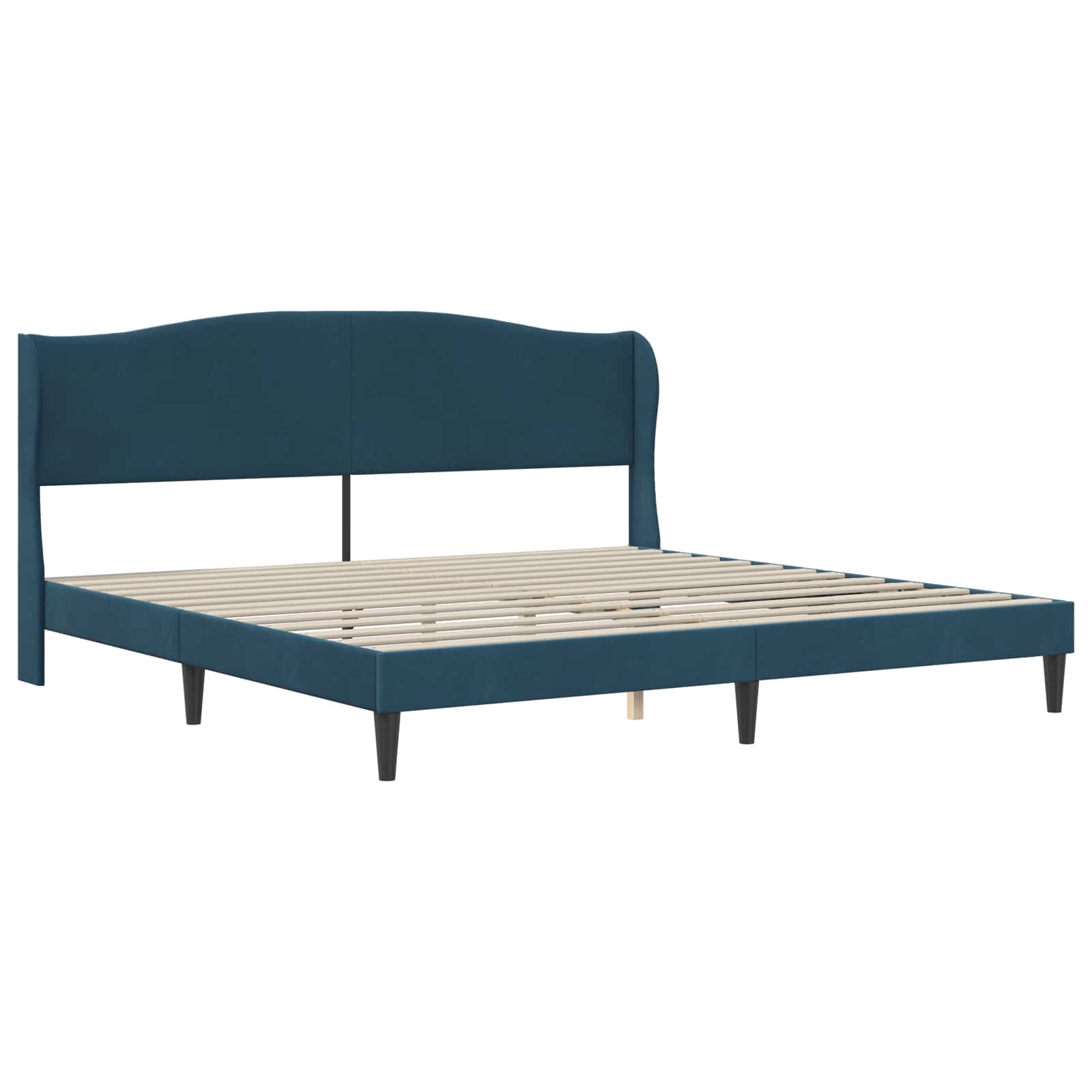 Bedframe met hoofdeinde Blauw 180 x 200 cm Fluweel is nu te koop bij PeponiXL, paradijselijk wonen!