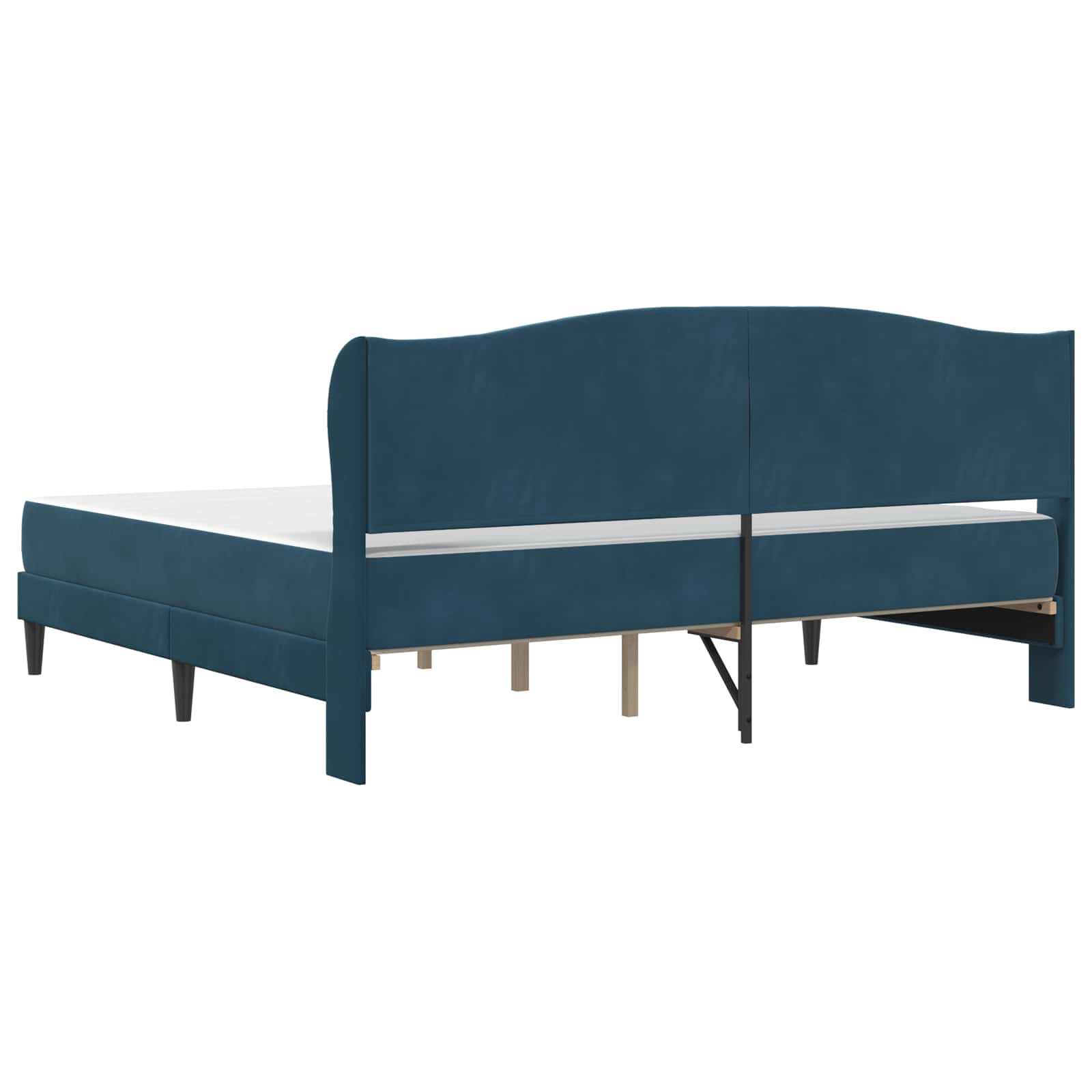 Bedframe met hoofdeinde Blauw 180 x 200 cm Fluweel is nu te koop bij PeponiXL, paradijselijk wonen!