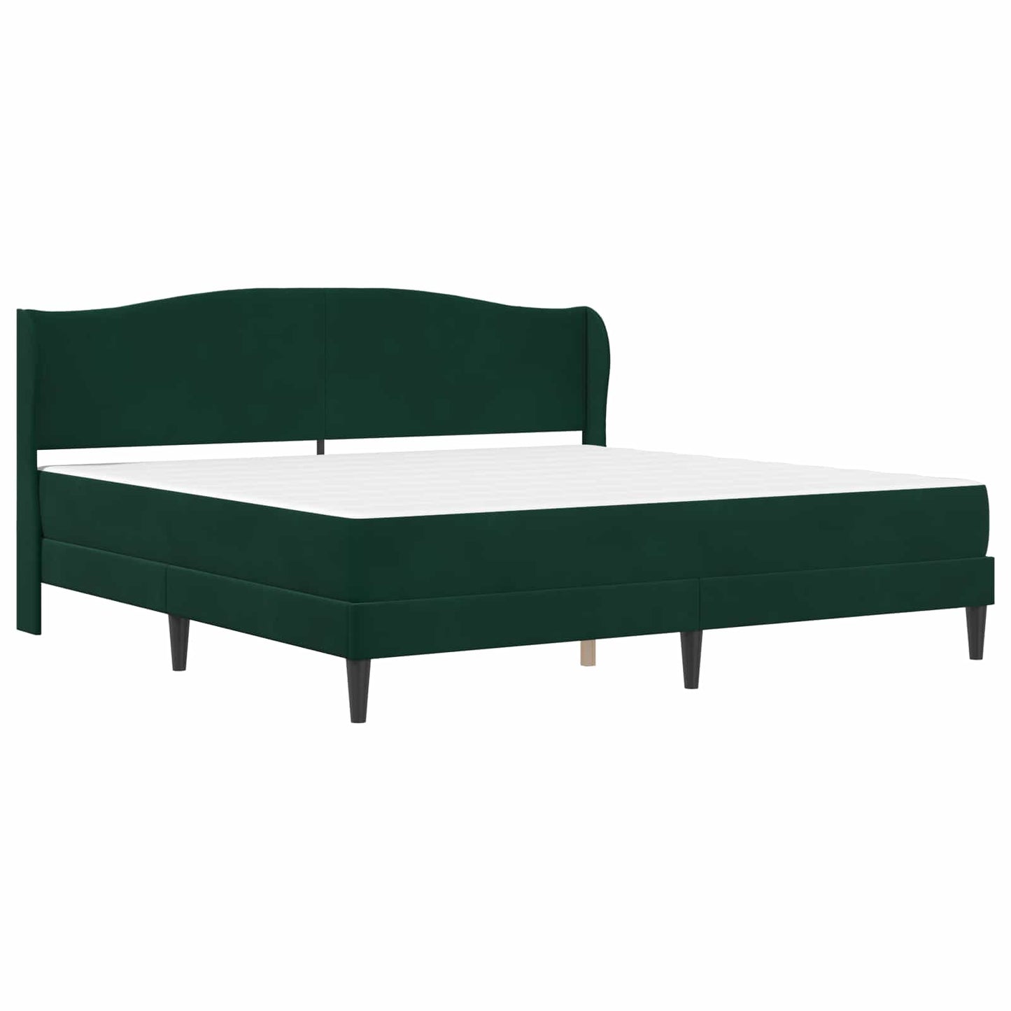 Bedframe met hoofdeinde Donkergroen 200 x 200 cm Fluweel is nu te koop bij PeponiXL, paradijselijk wonen!