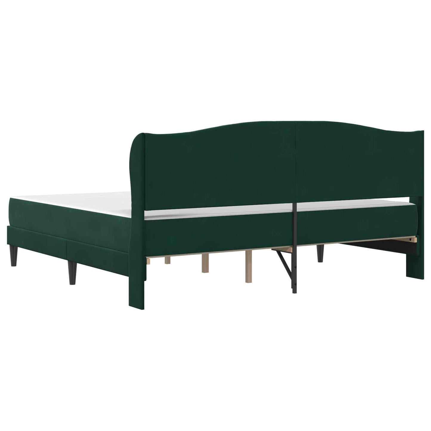Bedframe met hoofdeinde Donkergroen 200 x 200 cm Fluweel is nu te koop bij PeponiXL, paradijselijk wonen!