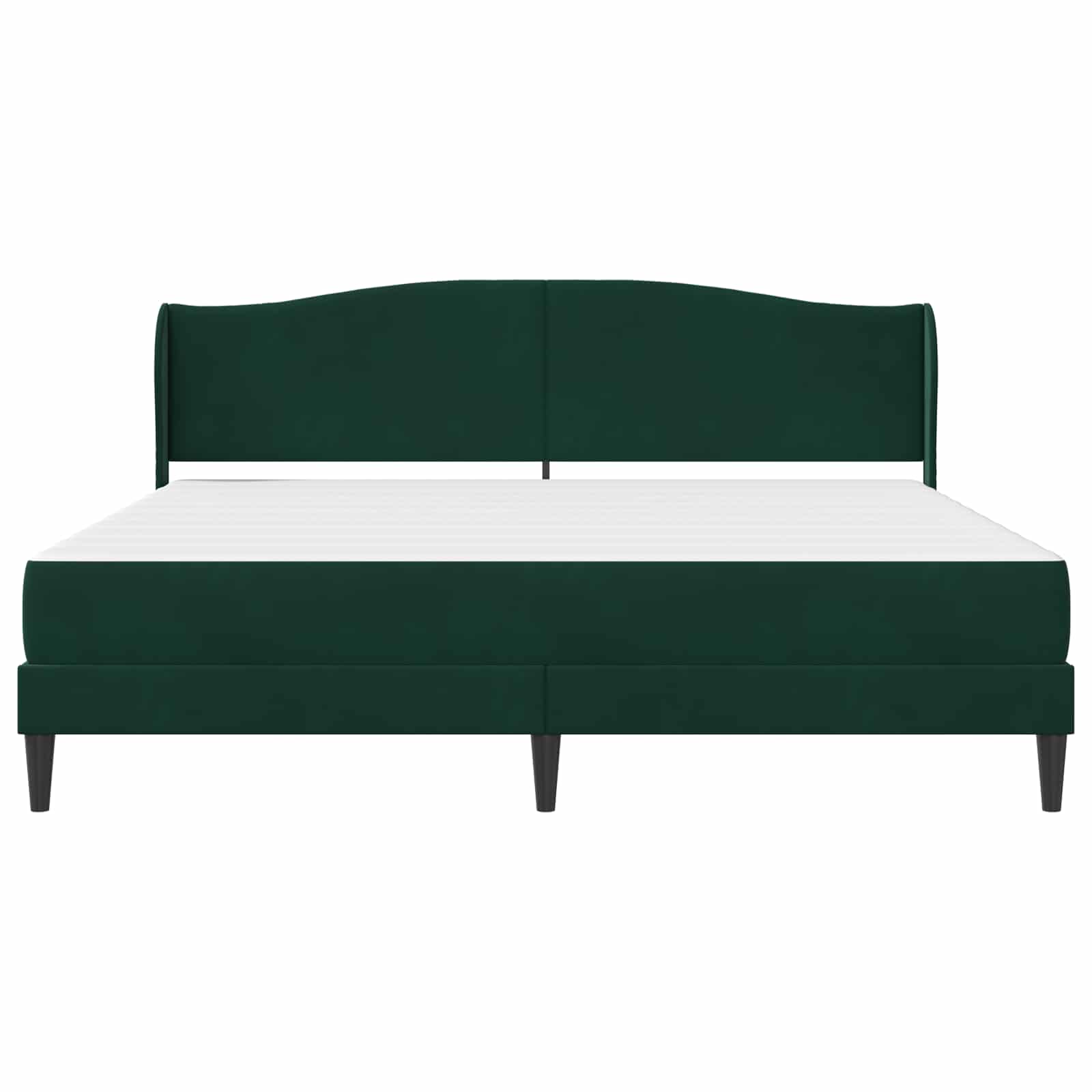 Bedframe met hoofdeinde Donkergroen 200 x 200 cm Fluweel is nu te koop bij PeponiXL, paradijselijk wonen!