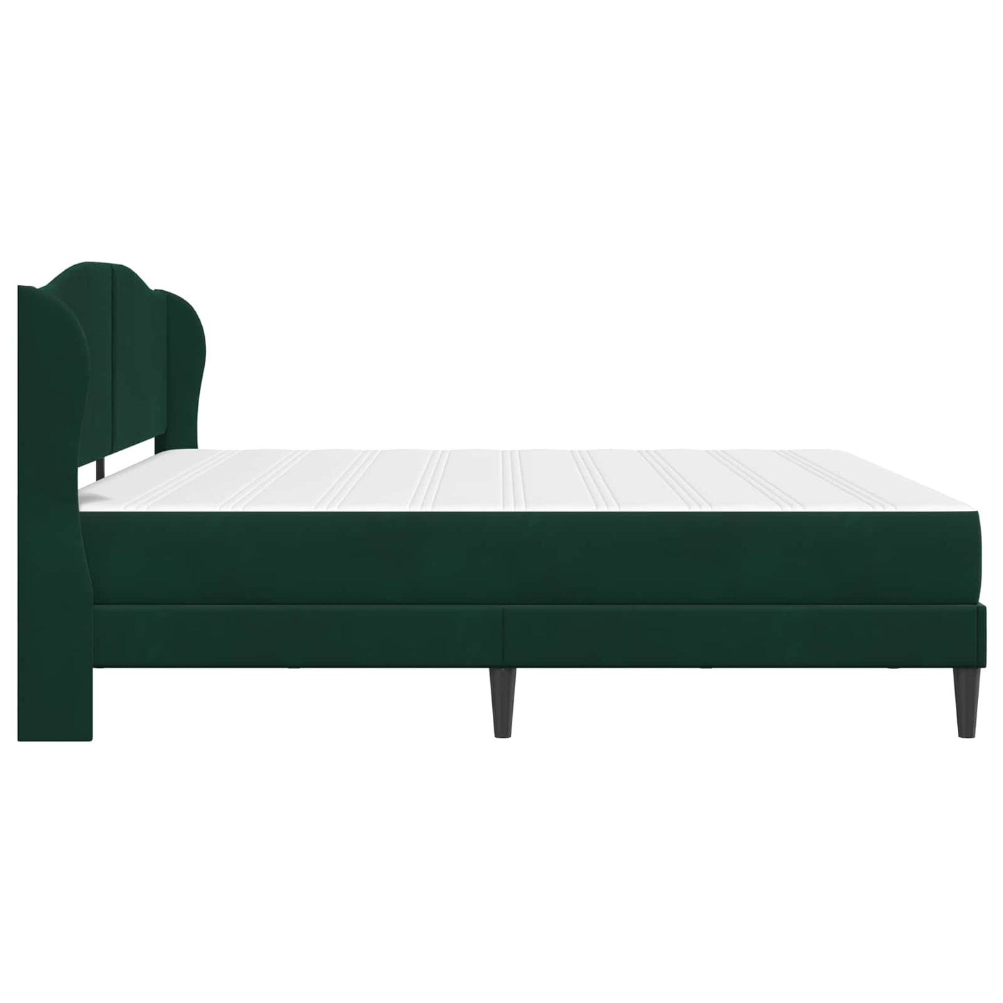 Bedframe met hoofdeinde Donkergroen 200 x 200 cm Fluweel is nu te koop bij PeponiXL, paradijselijk wonen!