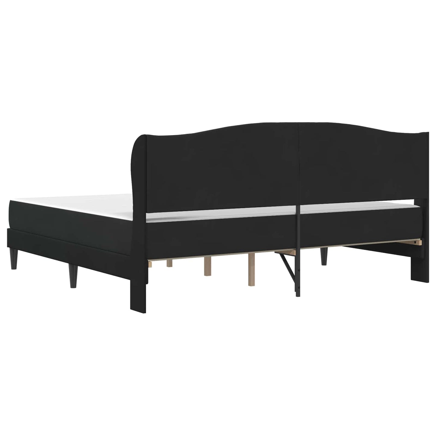 Bedframe met hoofdeinde Zwart 200 x 200 cm Fluweel is nu te koop bij PeponiXL, paradijselijk wonen!