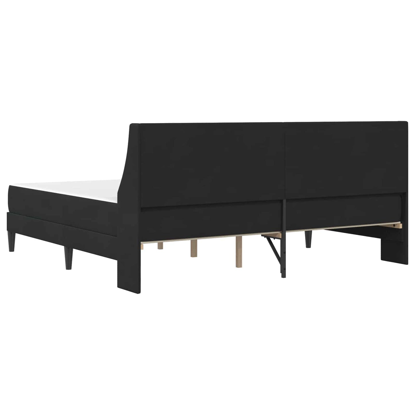 Bedframe met matras met hoofdeinde Zwart 180 x 200 cm Fluweel is nu te koop bij PeponiXL, paradijselijk wonen!