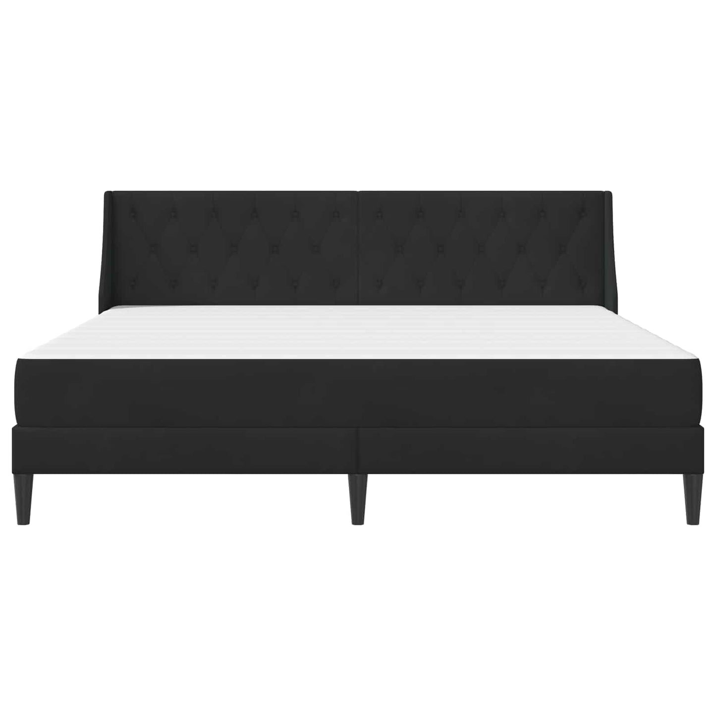 Bedframe met matras met hoofdeinde Zwart 180 x 200 cm Fluweel is nu te koop bij PeponiXL, paradijselijk wonen!