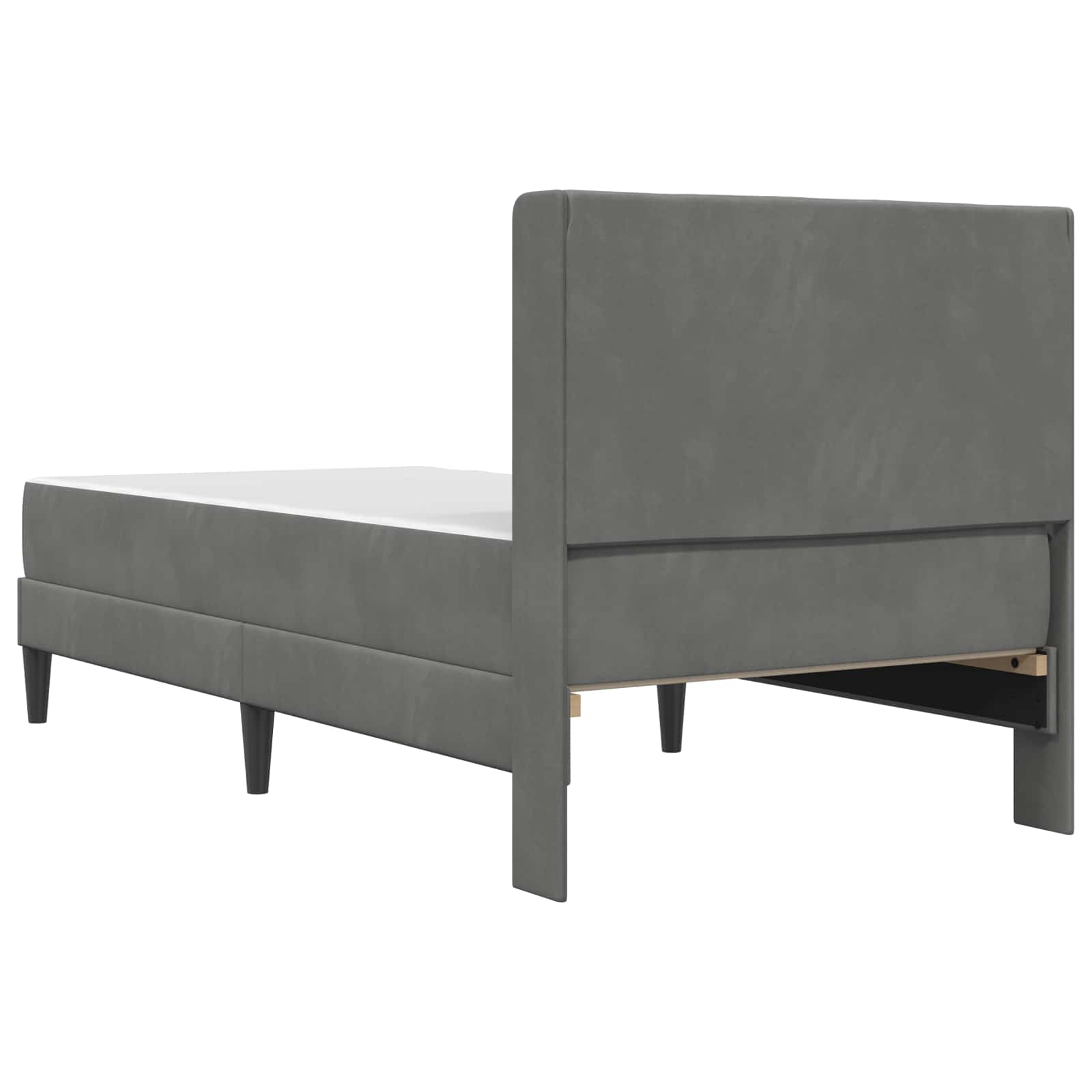 Bedframe met matras Donkergrijs 90 x 190 cm Fluweel is nu te koop bij PeponiXL, paradijselijk wonen!