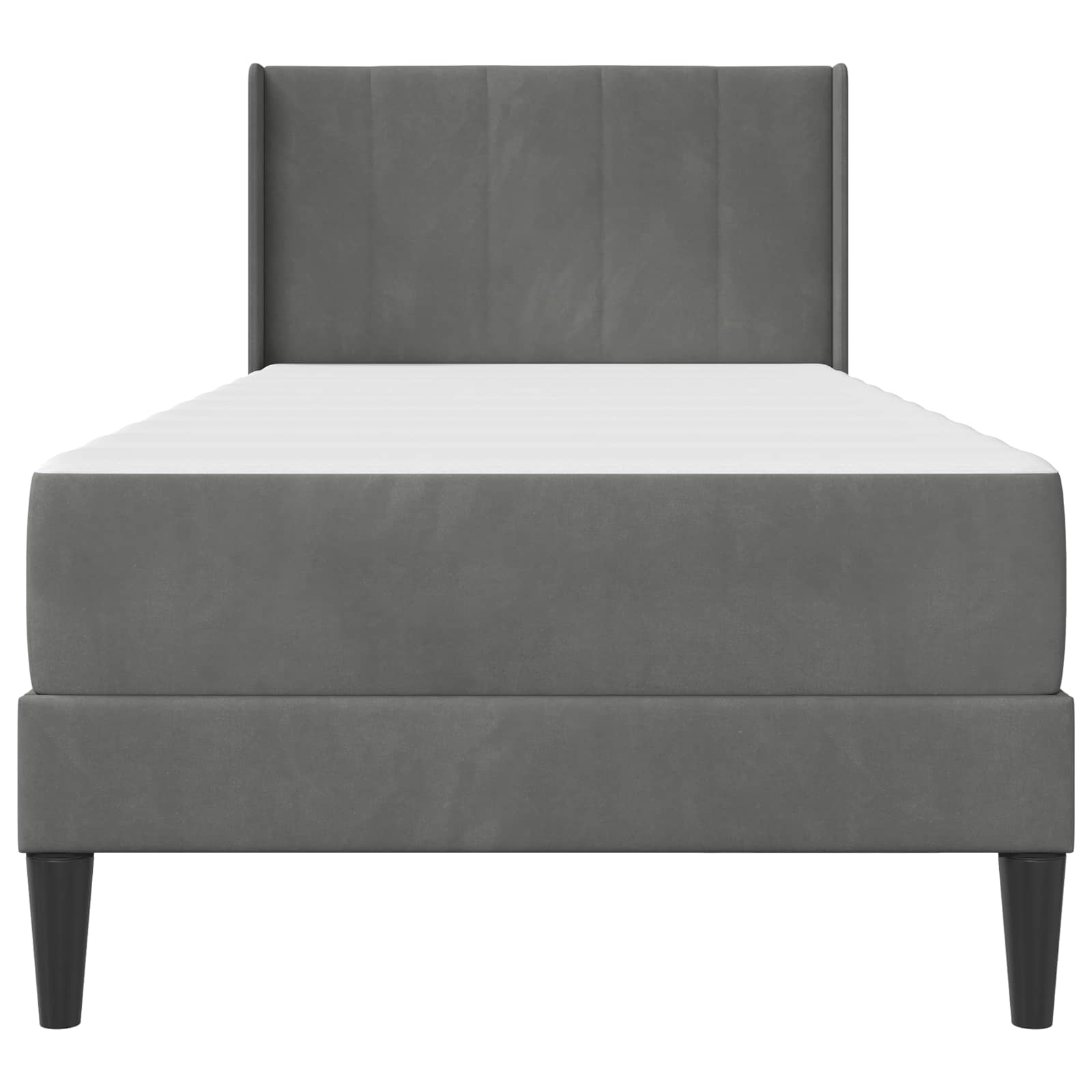 Bedframe met matras Donkergrijs 90 x 190 cm Fluweel is nu te koop bij PeponiXL, paradijselijk wonen!