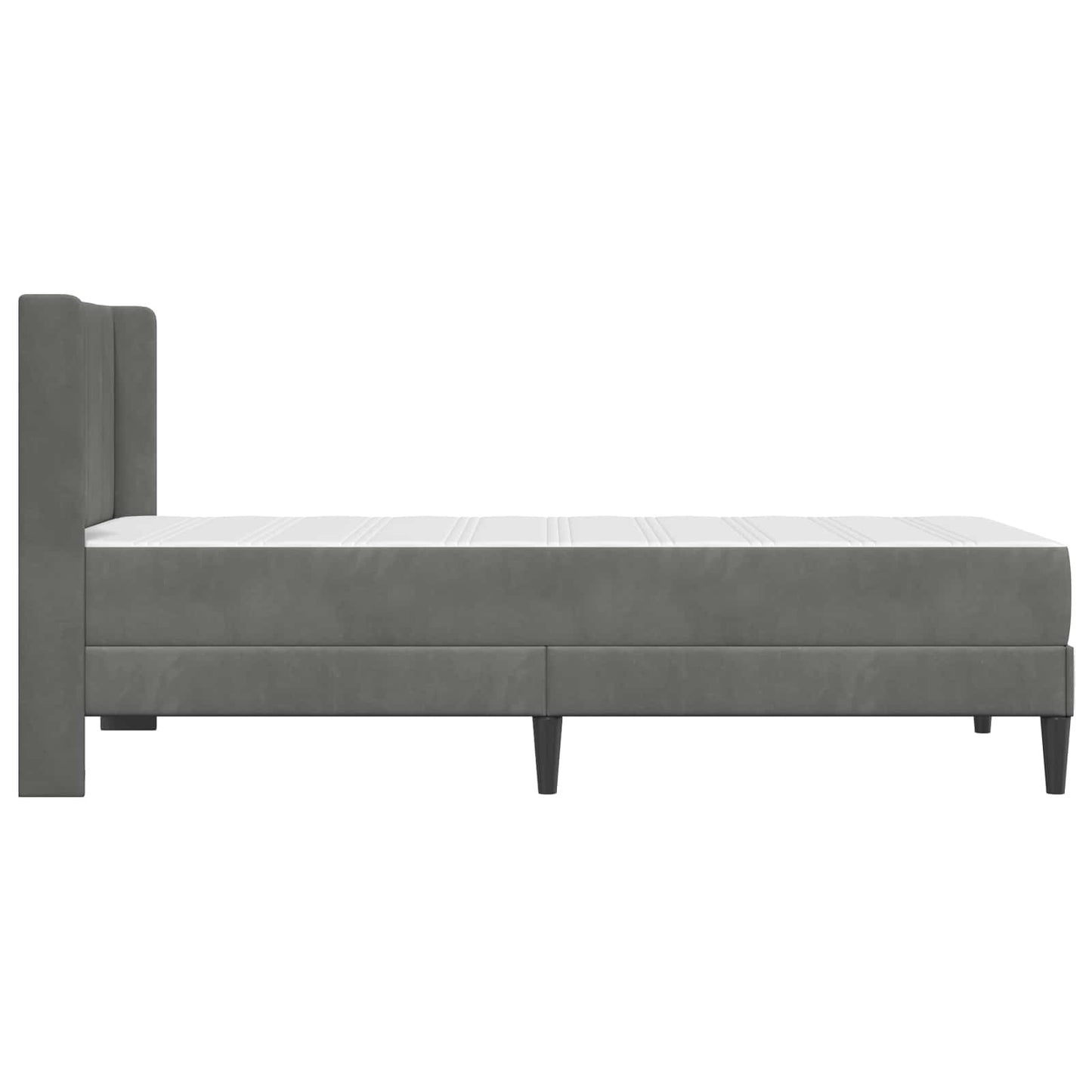 Bedframe met matras Donkergrijs 90 x 190 cm Fluweel is nu te koop bij PeponiXL, paradijselijk wonen!