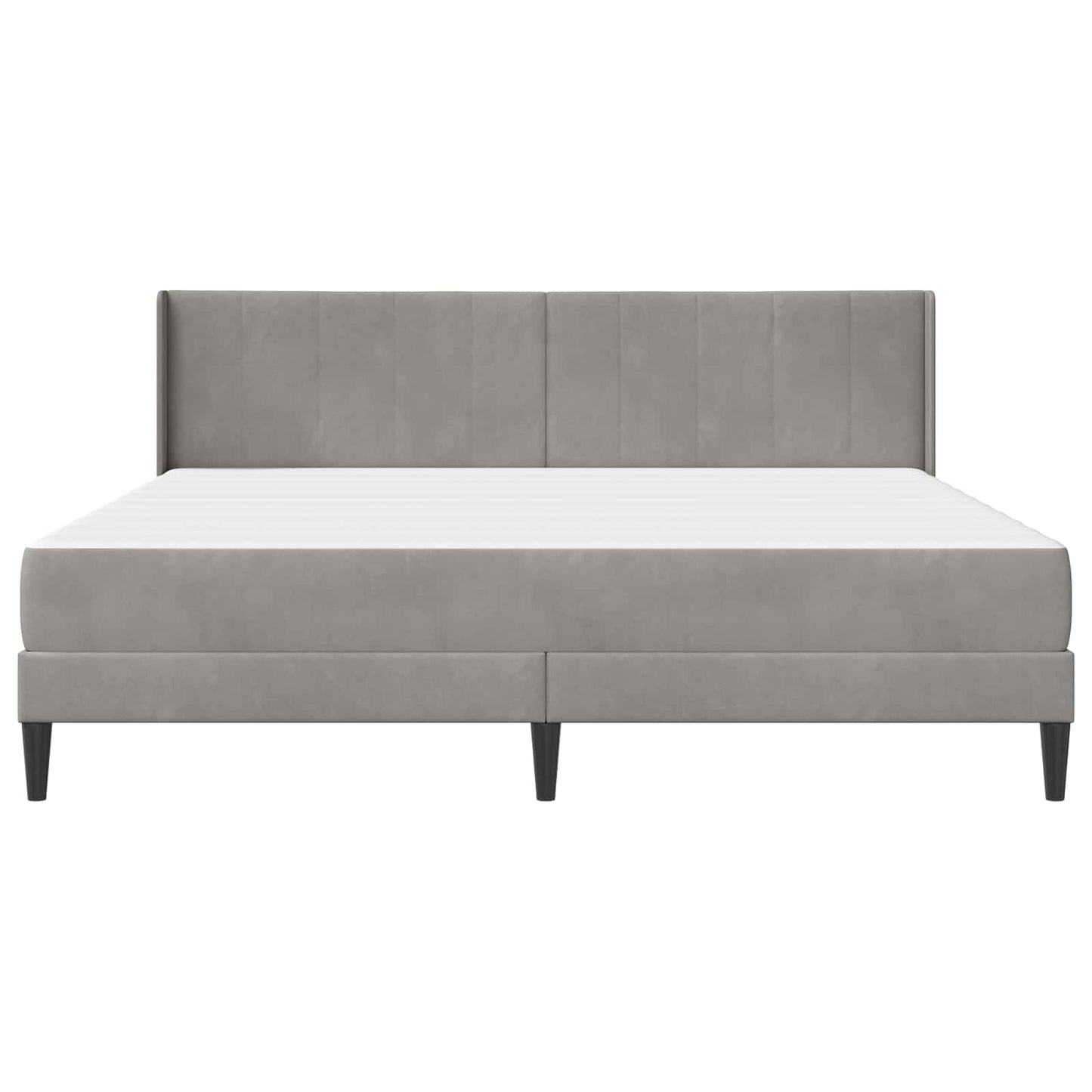 Bedframe met matras Lichtgrijs 180 x 200 cm Fluweel is nu te koop bij PeponiXL, paradijselijk wonen!