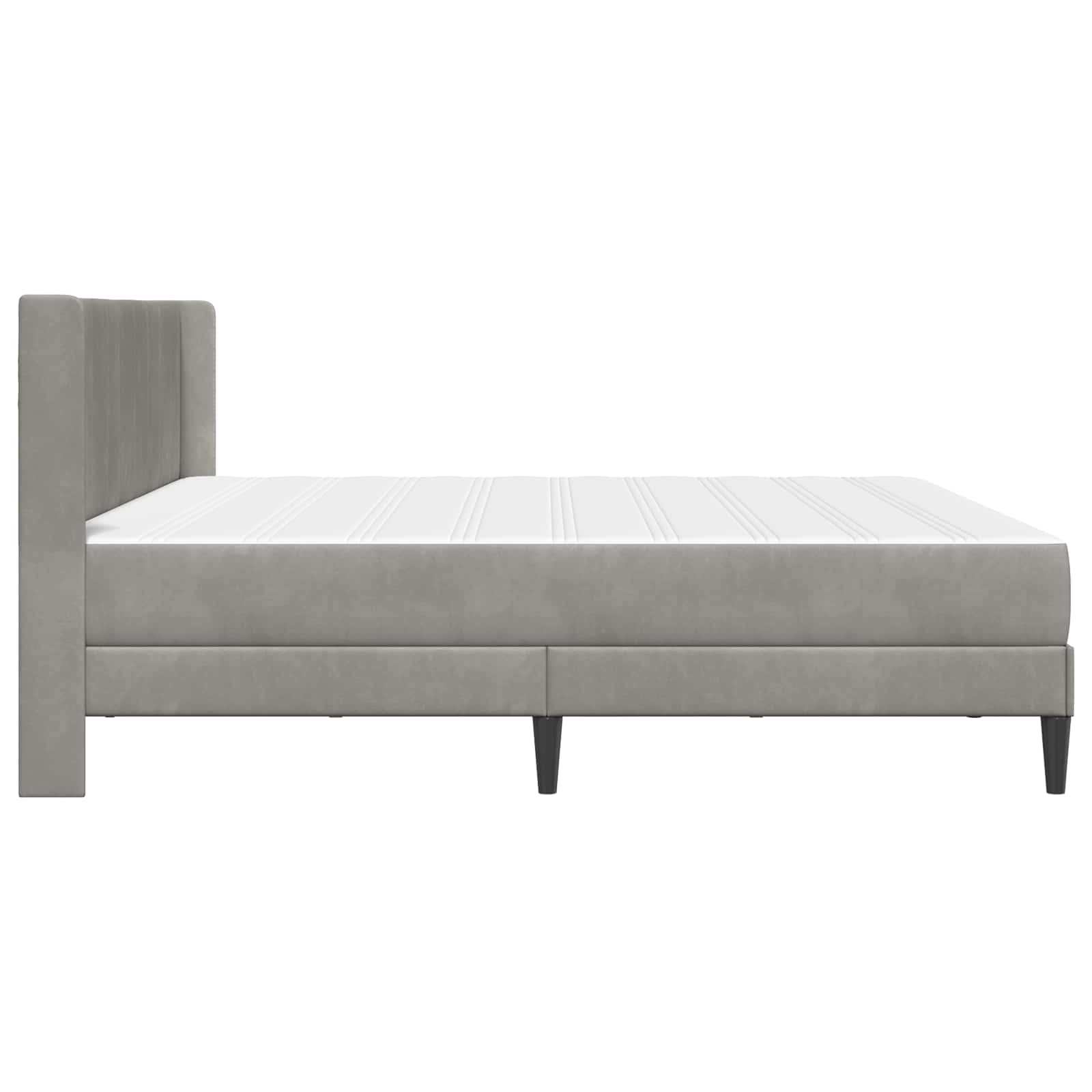 Bedframe met matras Lichtgrijs 180 x 200 cm Fluweel is nu te koop bij PeponiXL, paradijselijk wonen!