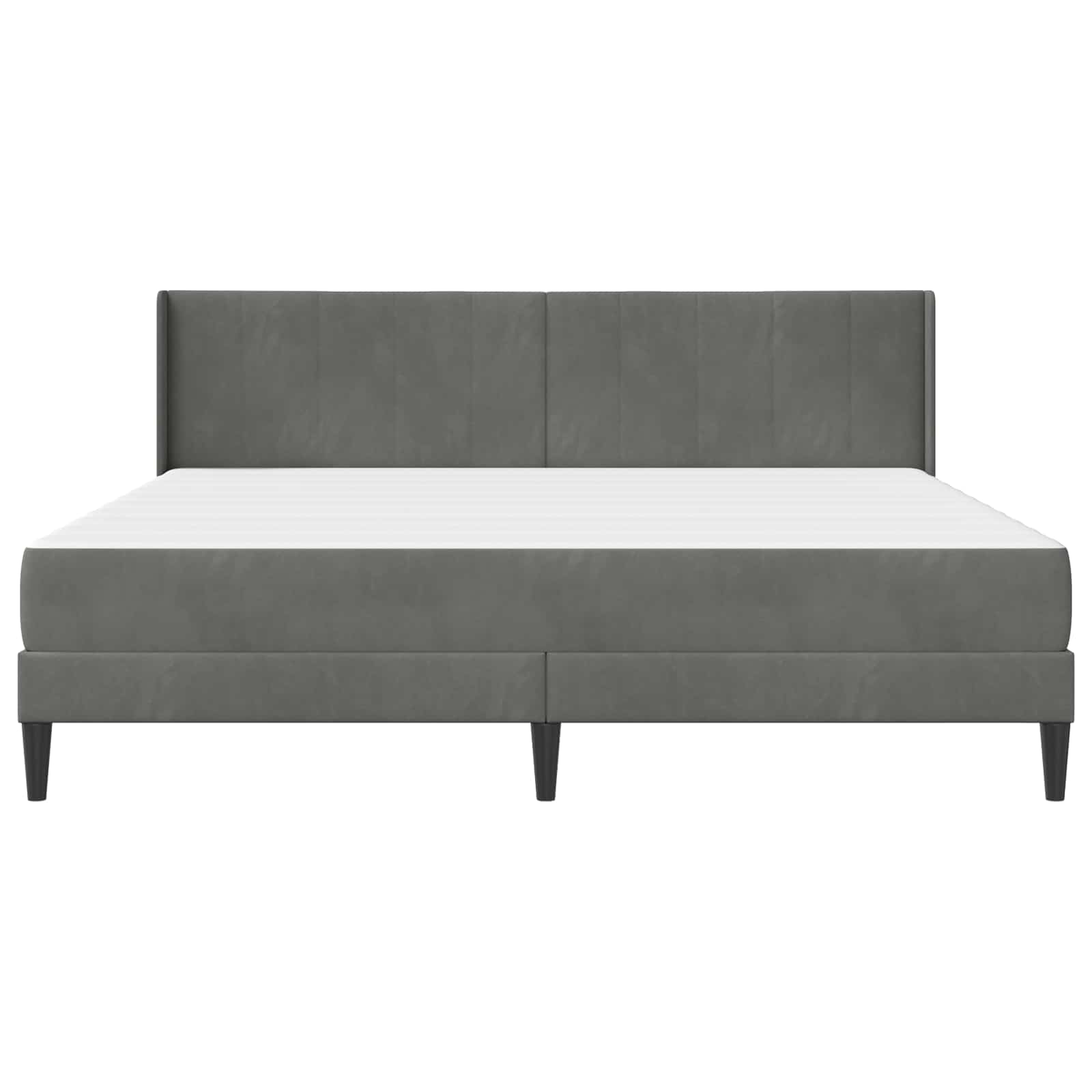 Bedframe met matras Donkergrijs 180 x 200 cm Fluweel is nu te koop bij PeponiXL, paradijselijk wonen!