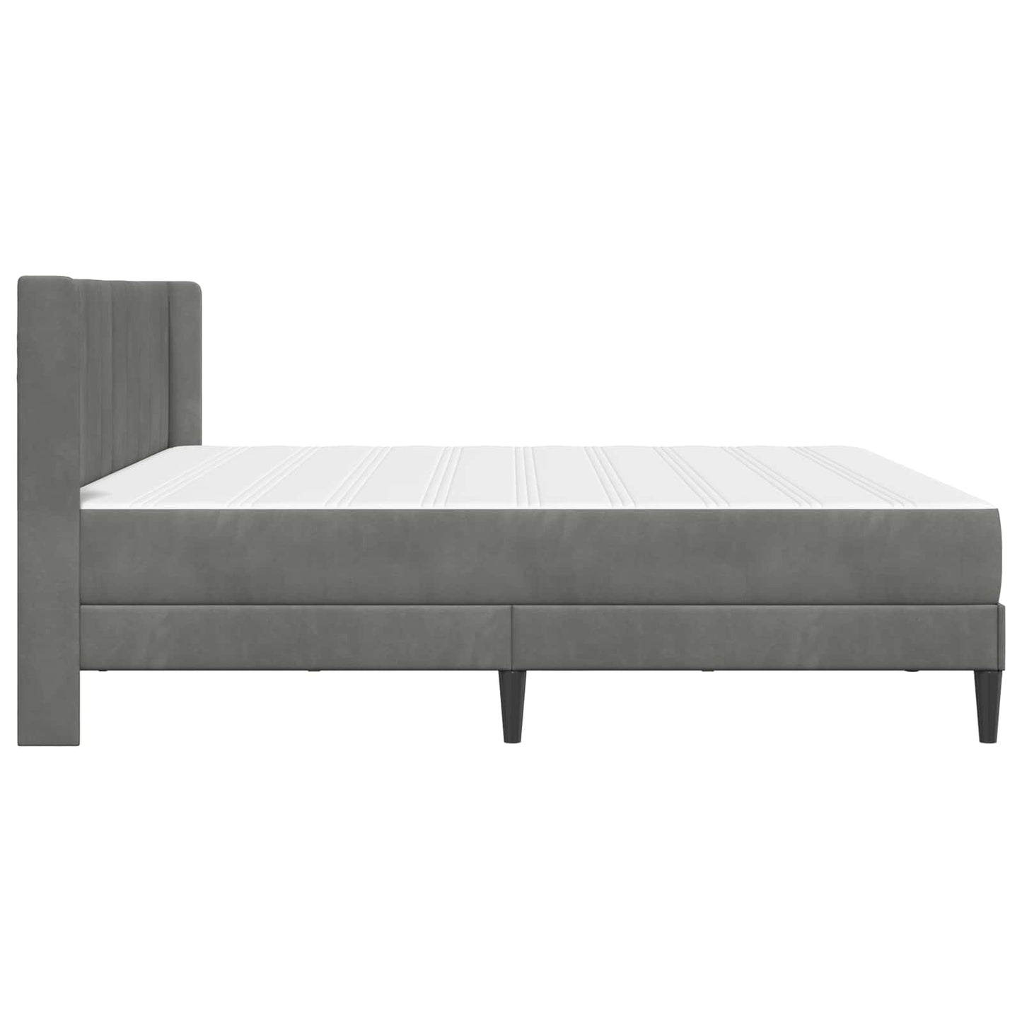 Bedframe met matras Donkergrijs 180 x 200 cm Fluweel is nu te koop bij PeponiXL, paradijselijk wonen!