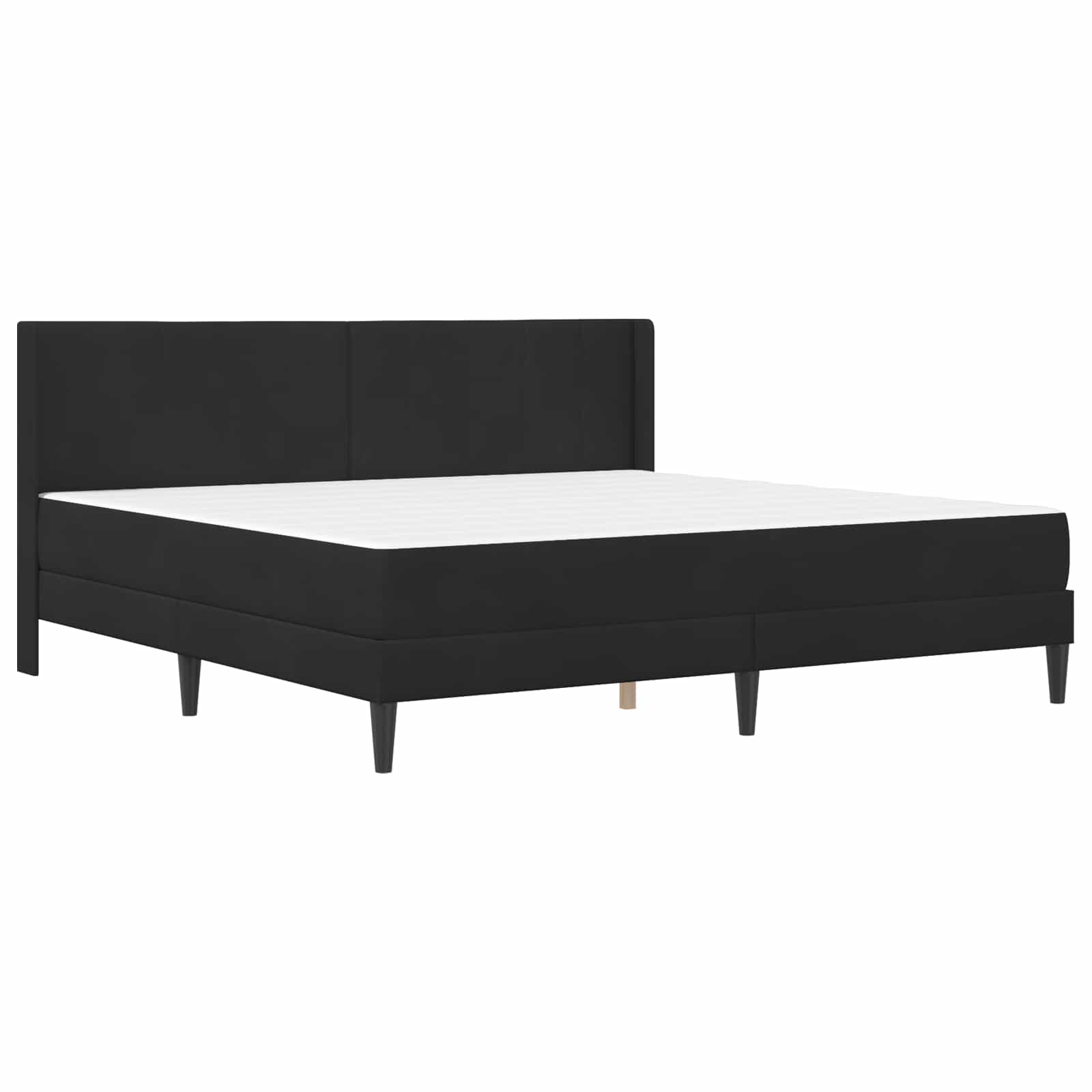 Bedframe met matras met hoofdeinde Zwart 180 x 200 cm Fluweel is nu te koop bij PeponiXL, paradijselijk wonen!