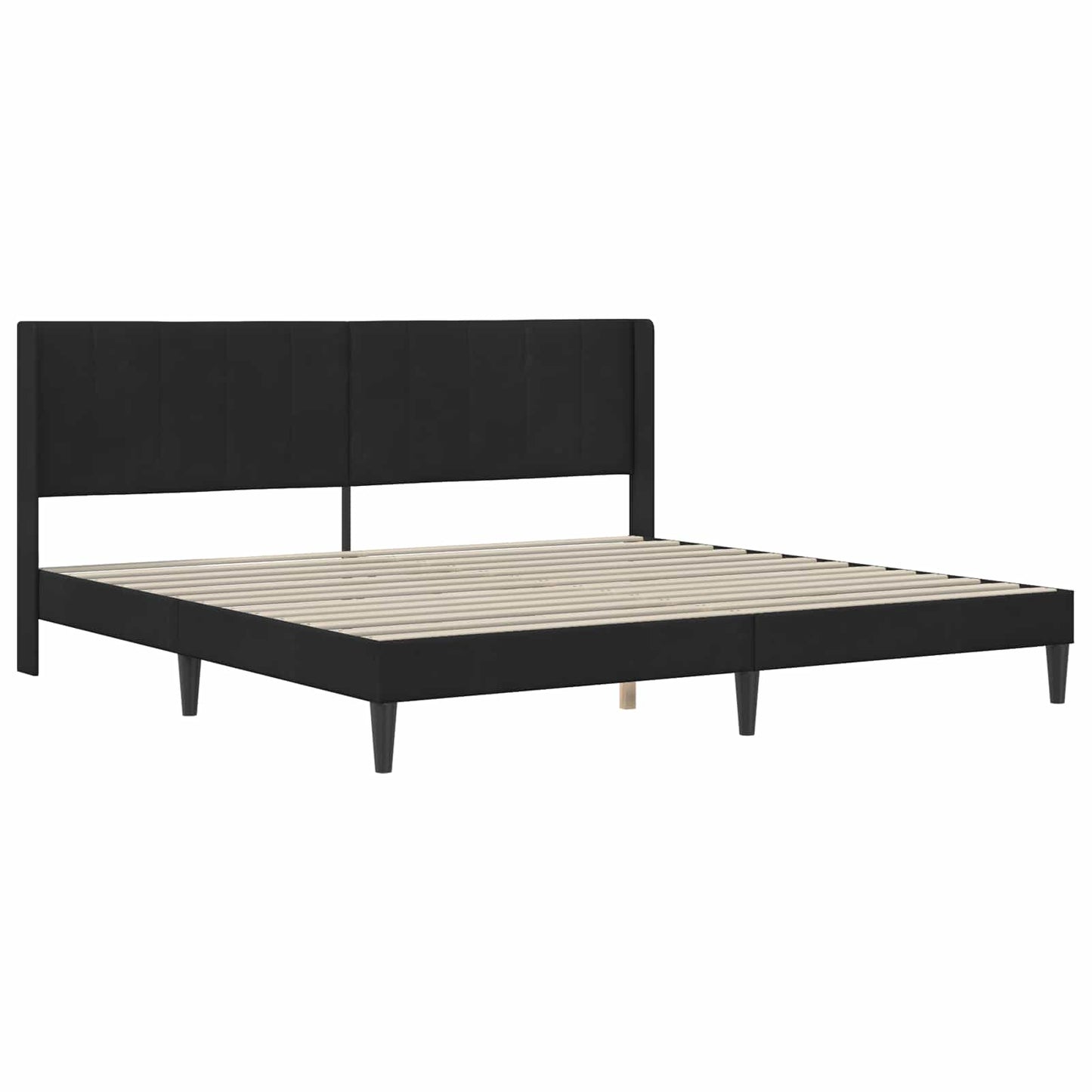 Bedframe met matras met hoofdeinde Zwart 180 x 200 cm Fluweel is nu te koop bij PeponiXL, paradijselijk wonen!