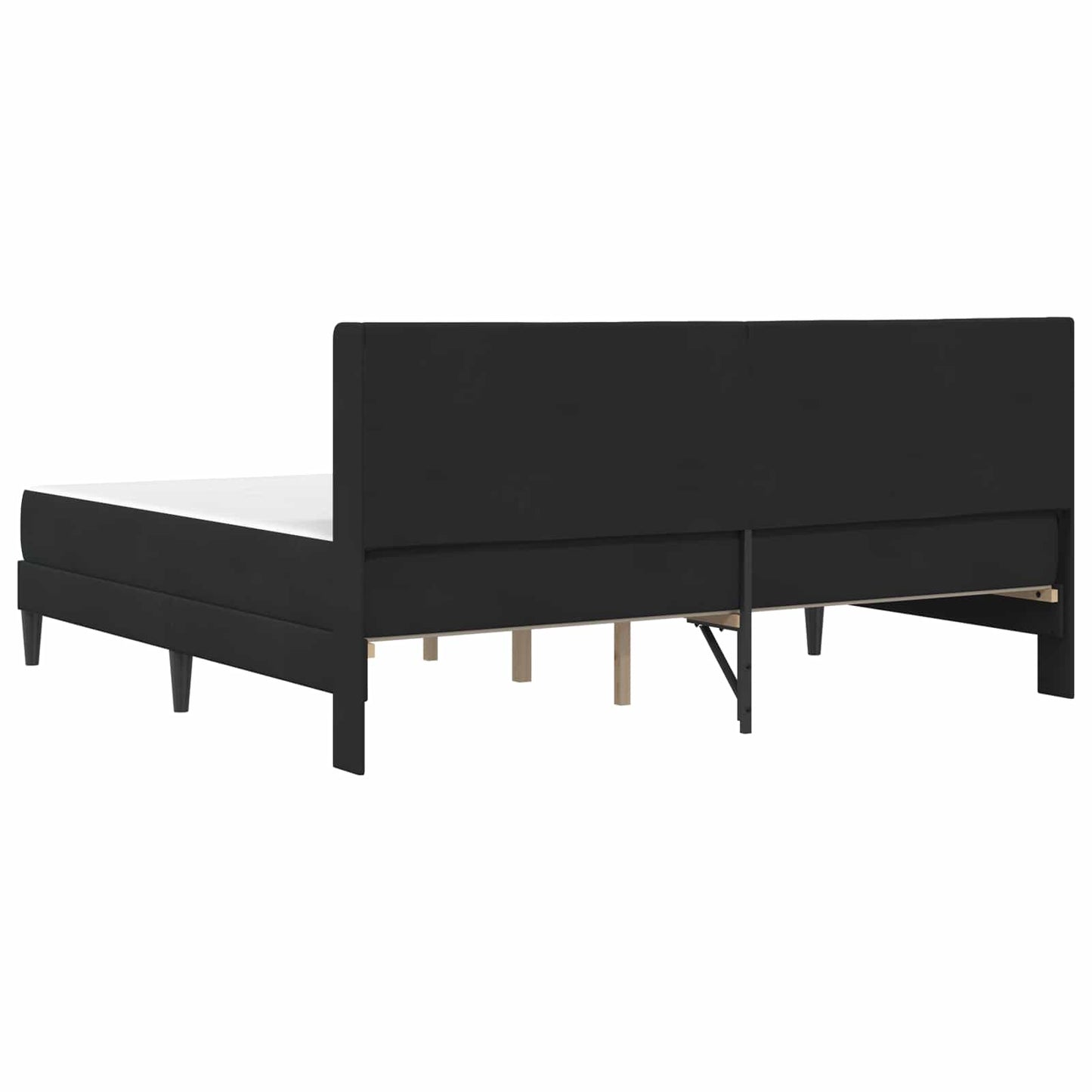 Bedframe met matras met hoofdeinde Zwart 180 x 200 cm Fluweel is nu te koop bij PeponiXL, paradijselijk wonen!