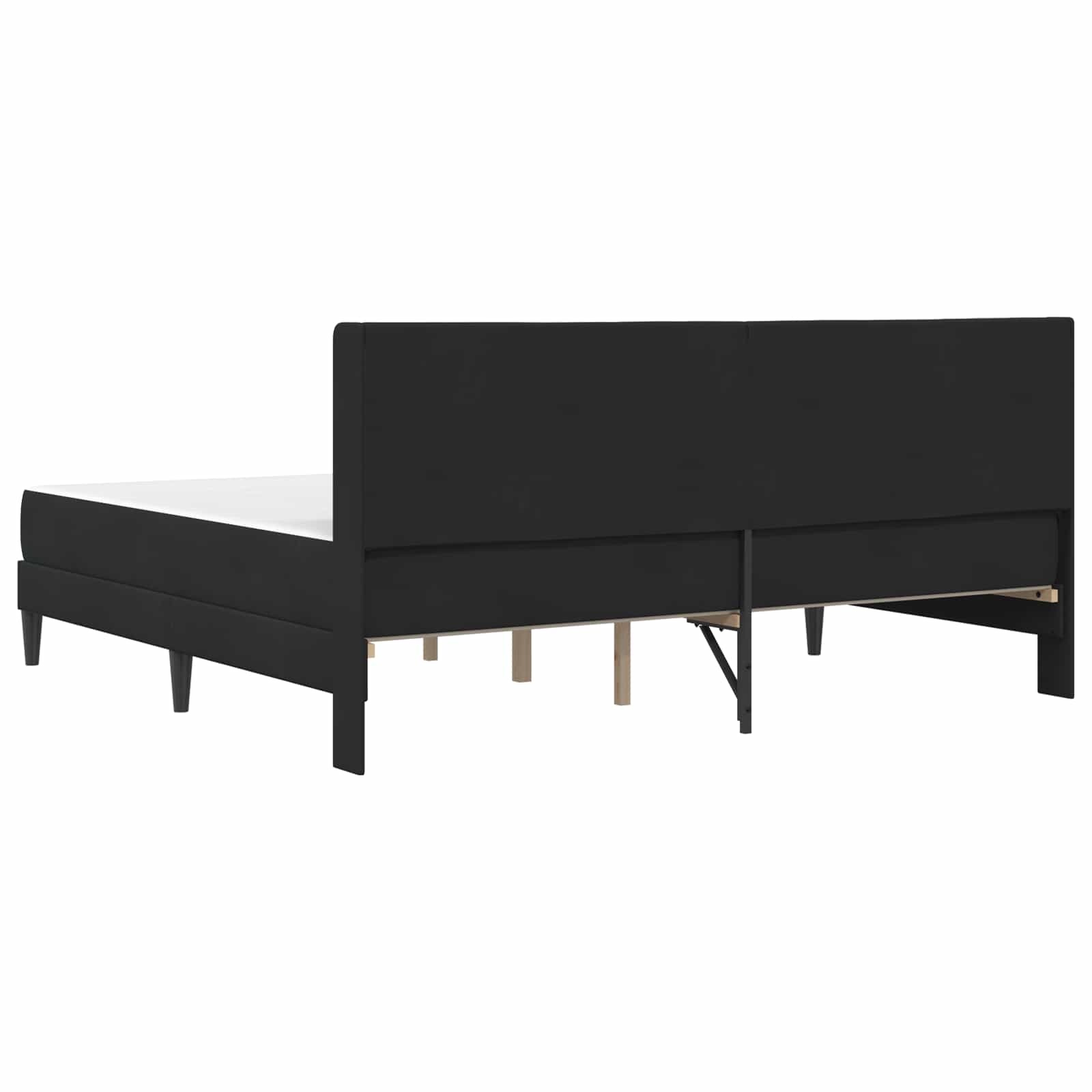 Bedframe met matras met hoofdeinde Zwart 180 x 200 cm Fluweel is nu te koop bij PeponiXL, paradijselijk wonen!