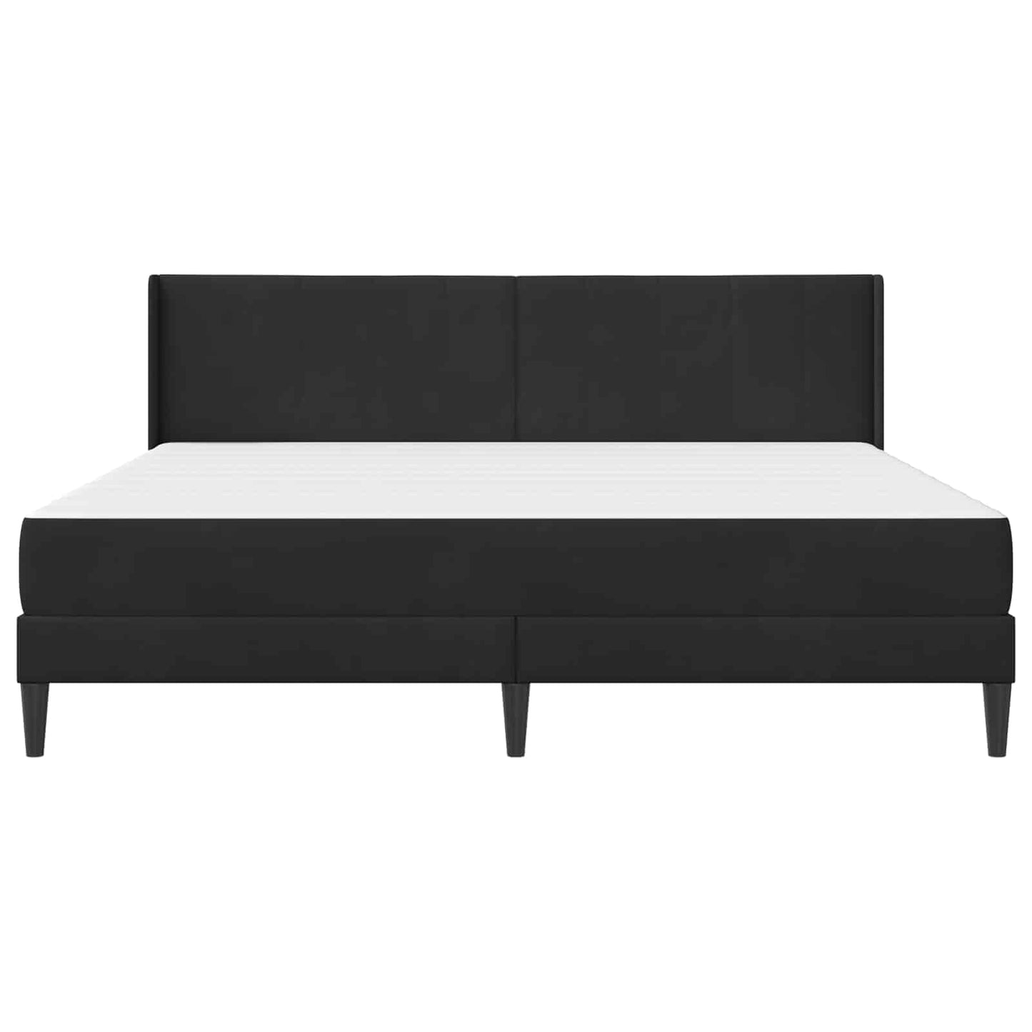 Bedframe met matras met hoofdeinde Zwart 180 x 200 cm Fluweel is nu te koop bij PeponiXL, paradijselijk wonen!