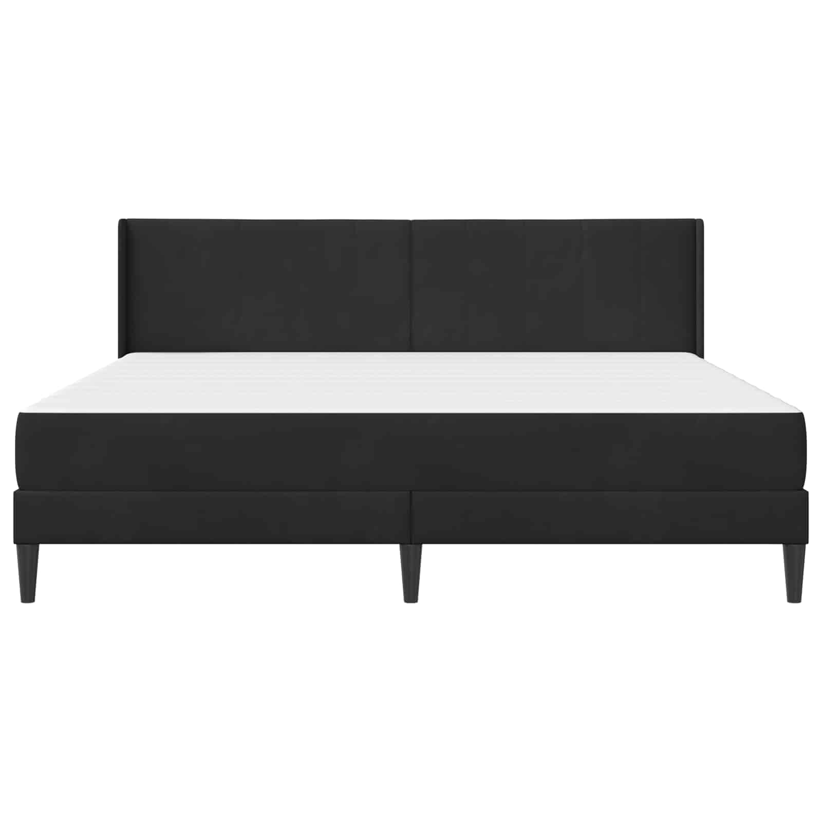 Bedframe met matras met hoofdeinde Zwart 180 x 200 cm Fluweel is nu te koop bij PeponiXL, paradijselijk wonen!