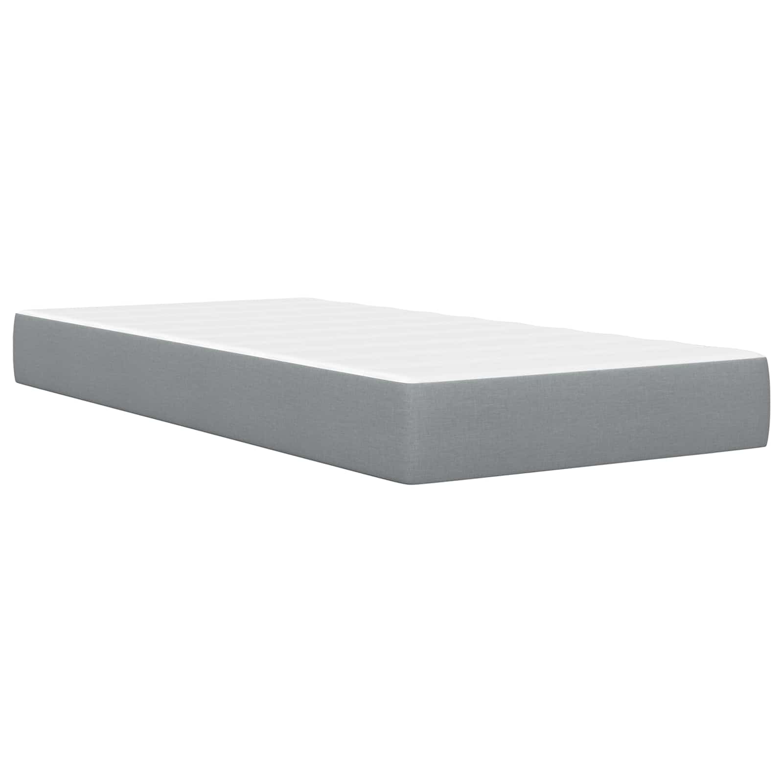 Bedframe met matras met hoofdeinde Lichtgrijs 90 x 190 cm Stof is nu te koop bij PeponiXL, paradijselijk wonen!