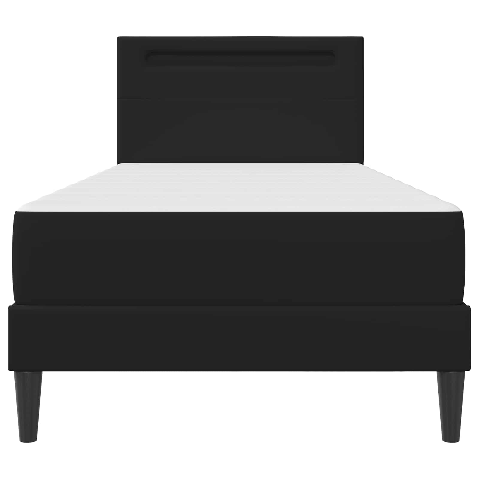 Bedframe met LED-stripverlichting Zwart 90 x 190 cm Kunstleer is nu te koop bij PeponiXL, paradijselijk wonen!