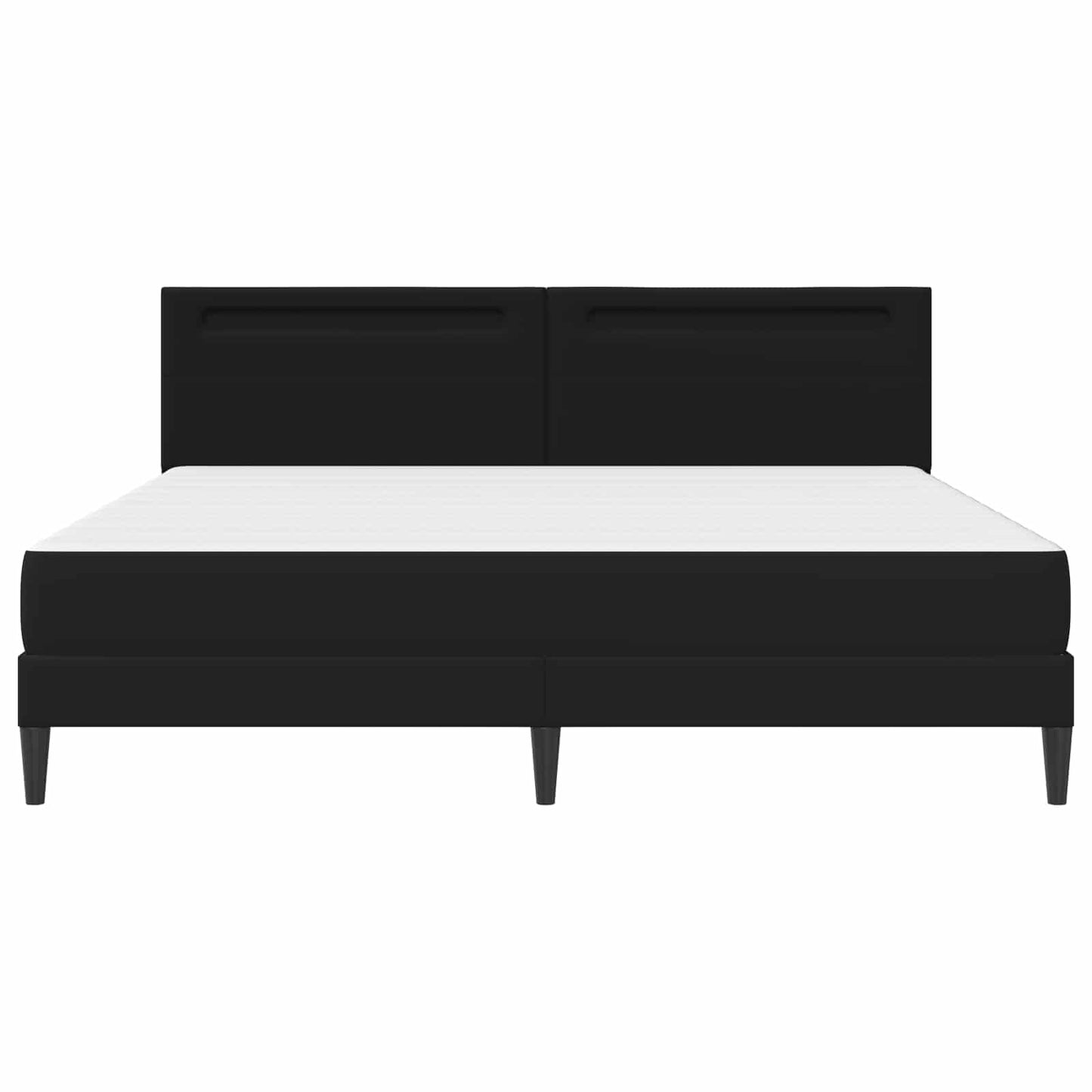 Bedframe met LED-stripverlichting Zwart 180 x 200 cm Kunstleer is nu te koop bij PeponiXL, paradijselijk wonen!