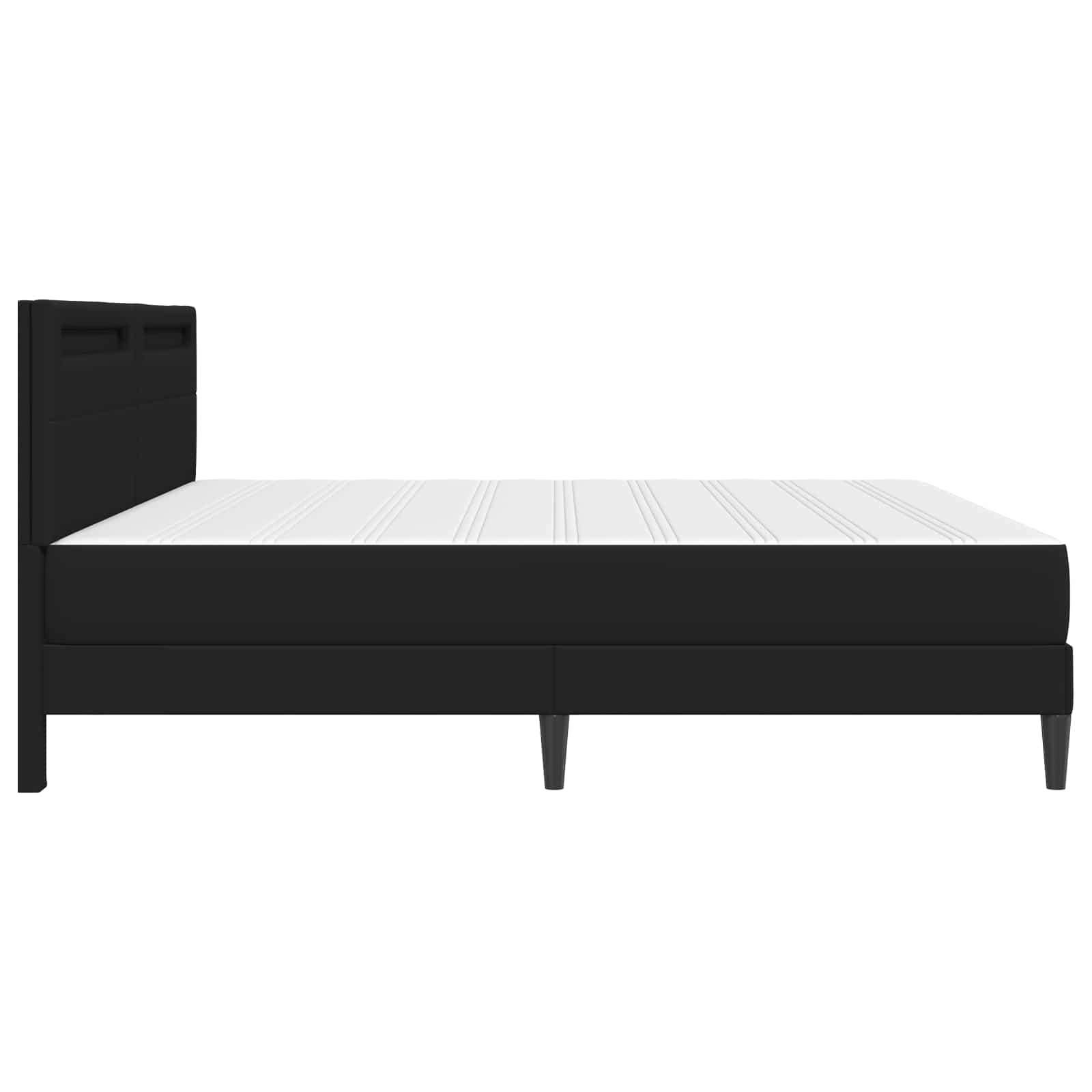 Bedframe met LED-stripverlichting Zwart 180 x 200 cm Kunstleer is nu te koop bij PeponiXL, paradijselijk wonen!