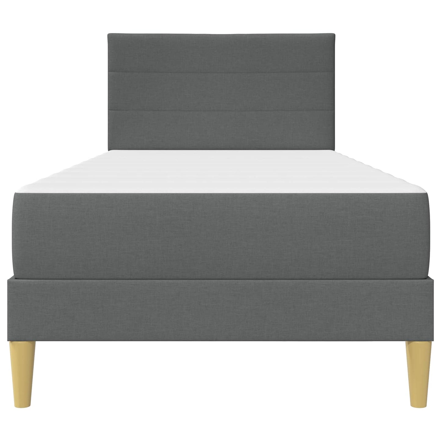 Bedframe met matras 2 pcs Donkergrijs 90 x 190 cm Stof is nu te koop bij PeponiXL, paradijselijk wonen!