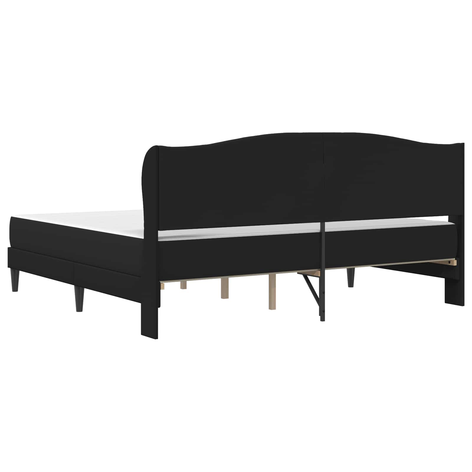 Bedframe met hoofdeinde Zwart 180 x 200 cm Kunstleer is nu te koop bij PeponiXL, paradijselijk wonen!