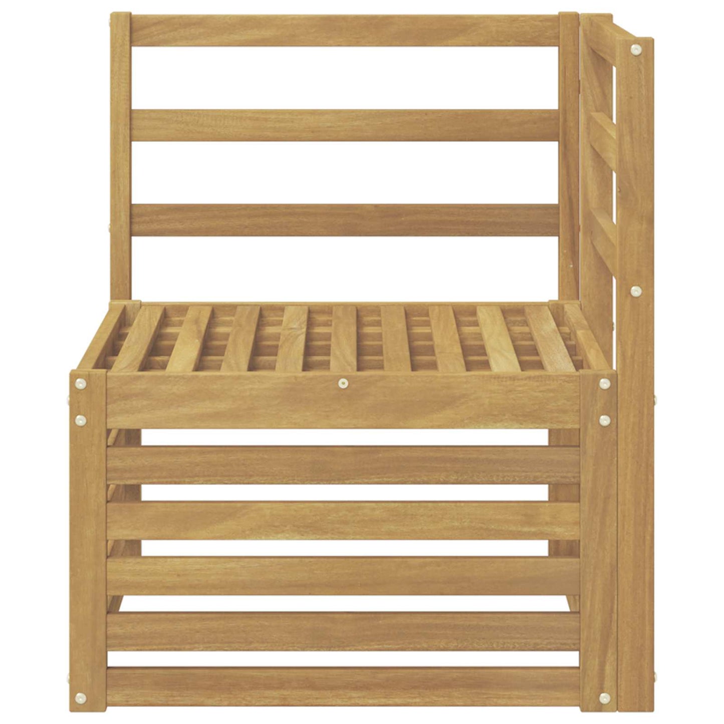 Buiten Hoek Sofa Massief Acaciahout Wit 63 x 63 x 73 cm
