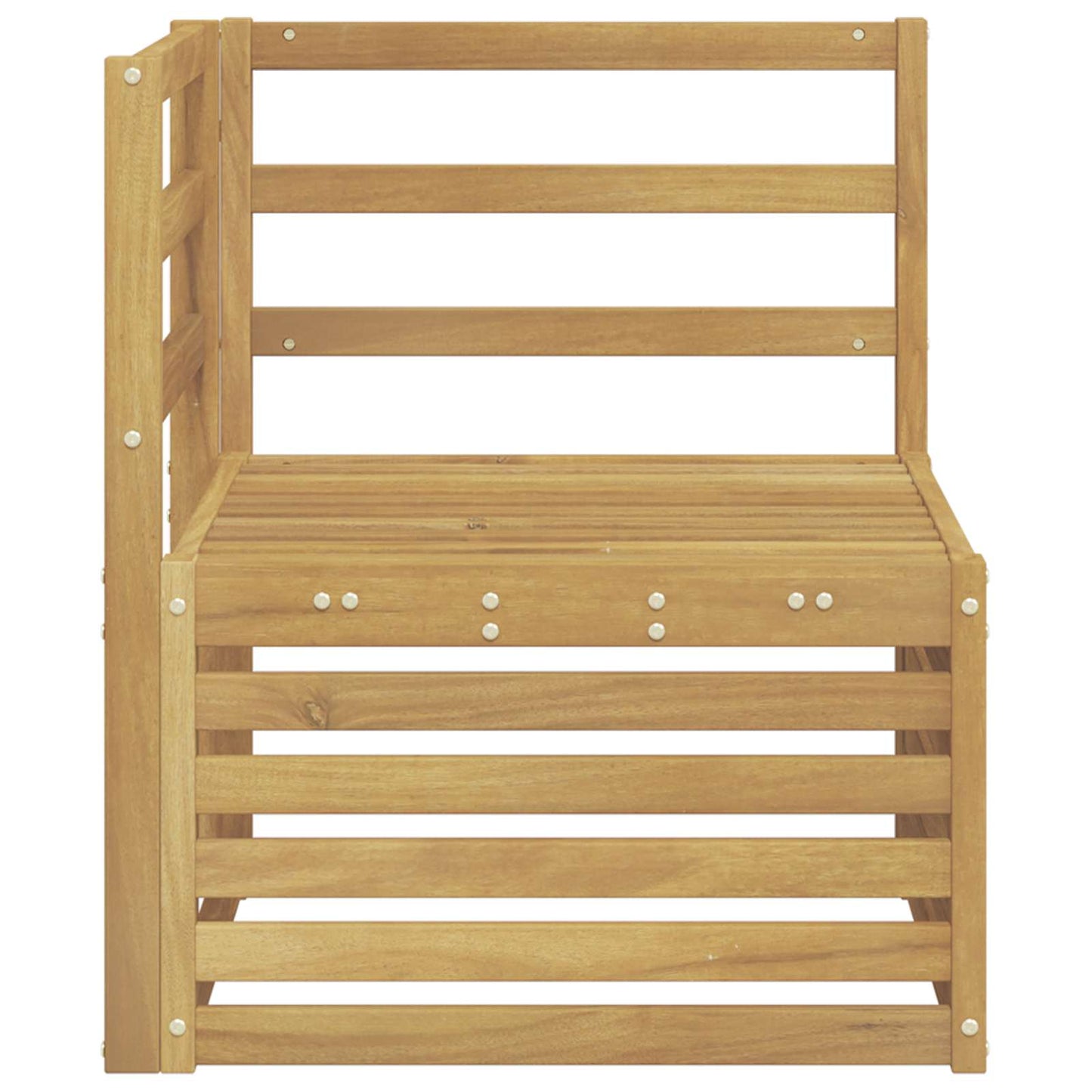 Buiten Hoek Sofa Massief Acaciahout Wit 63 x 63 x 73 cm