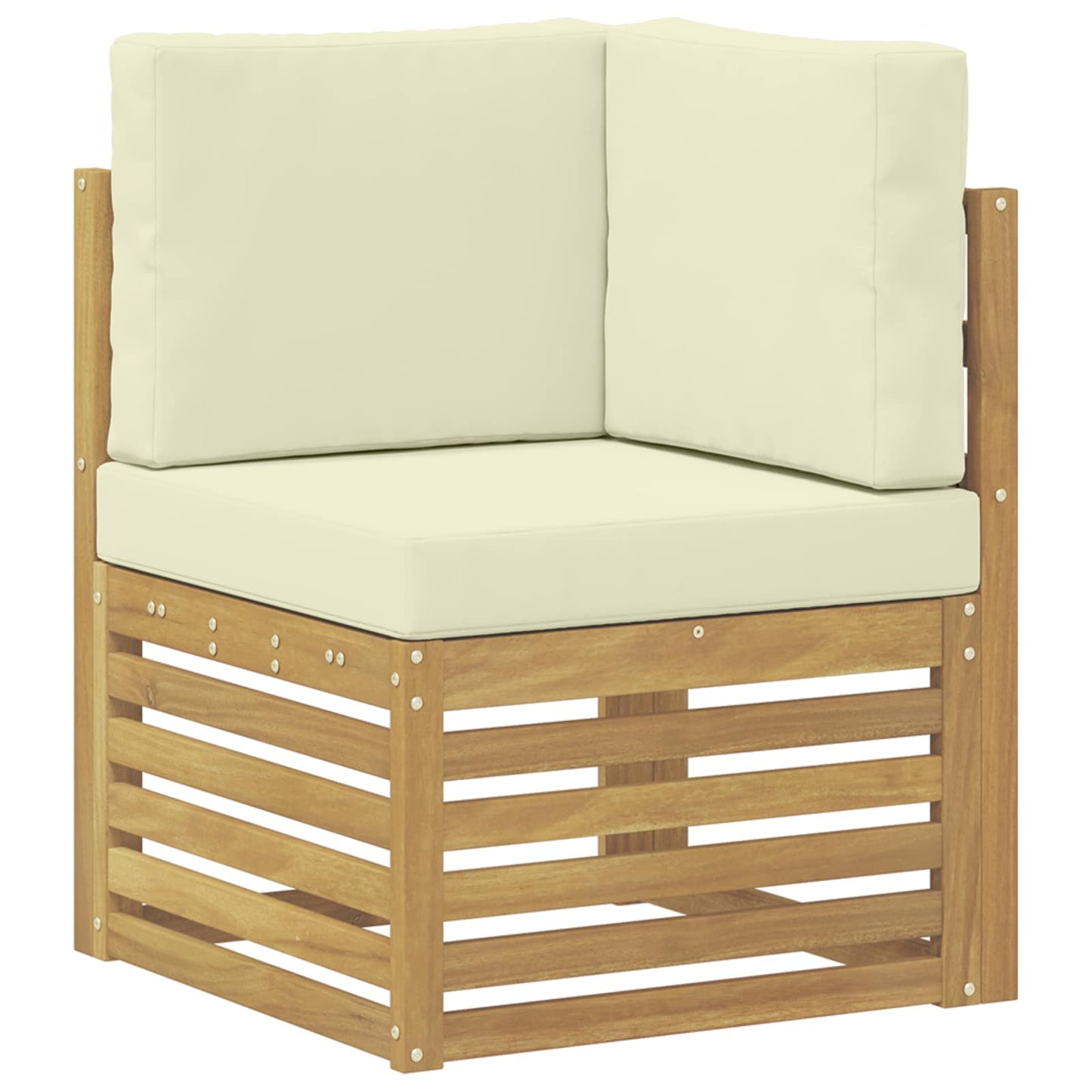 Buiten Hoek Sofa Massief Acaciahout Wit is nu te koop bij PeponiXL, paradijselijk wonen!