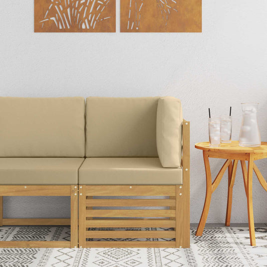 Buiten Hoek Sofa Massief Acaciahout Wit is nu te koop bij PeponiXL, paradijselijk wonen!