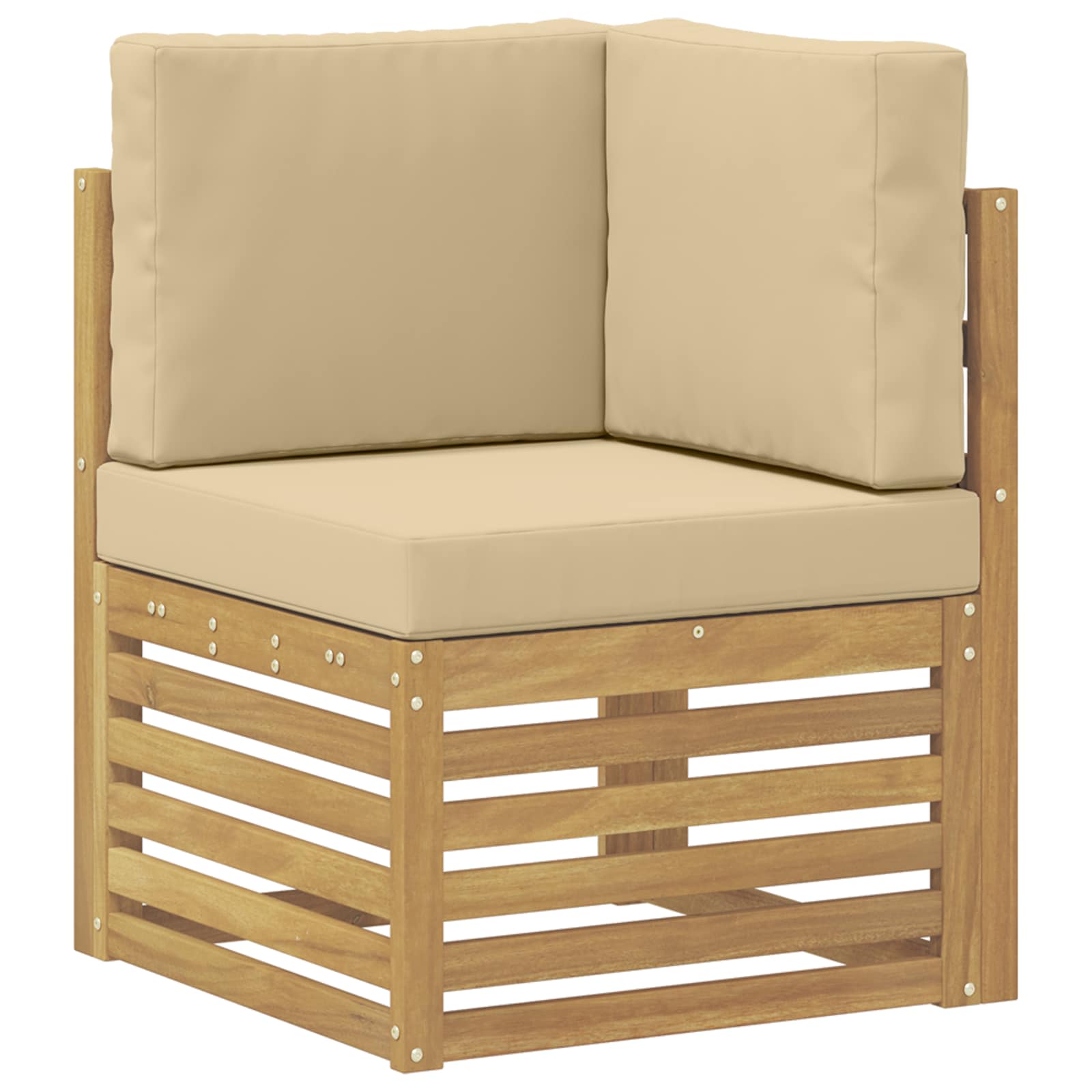 Buiten Hoek Sofa Massief Acaciahout Wit is nu te koop bij PeponiXL, paradijselijk wonen!