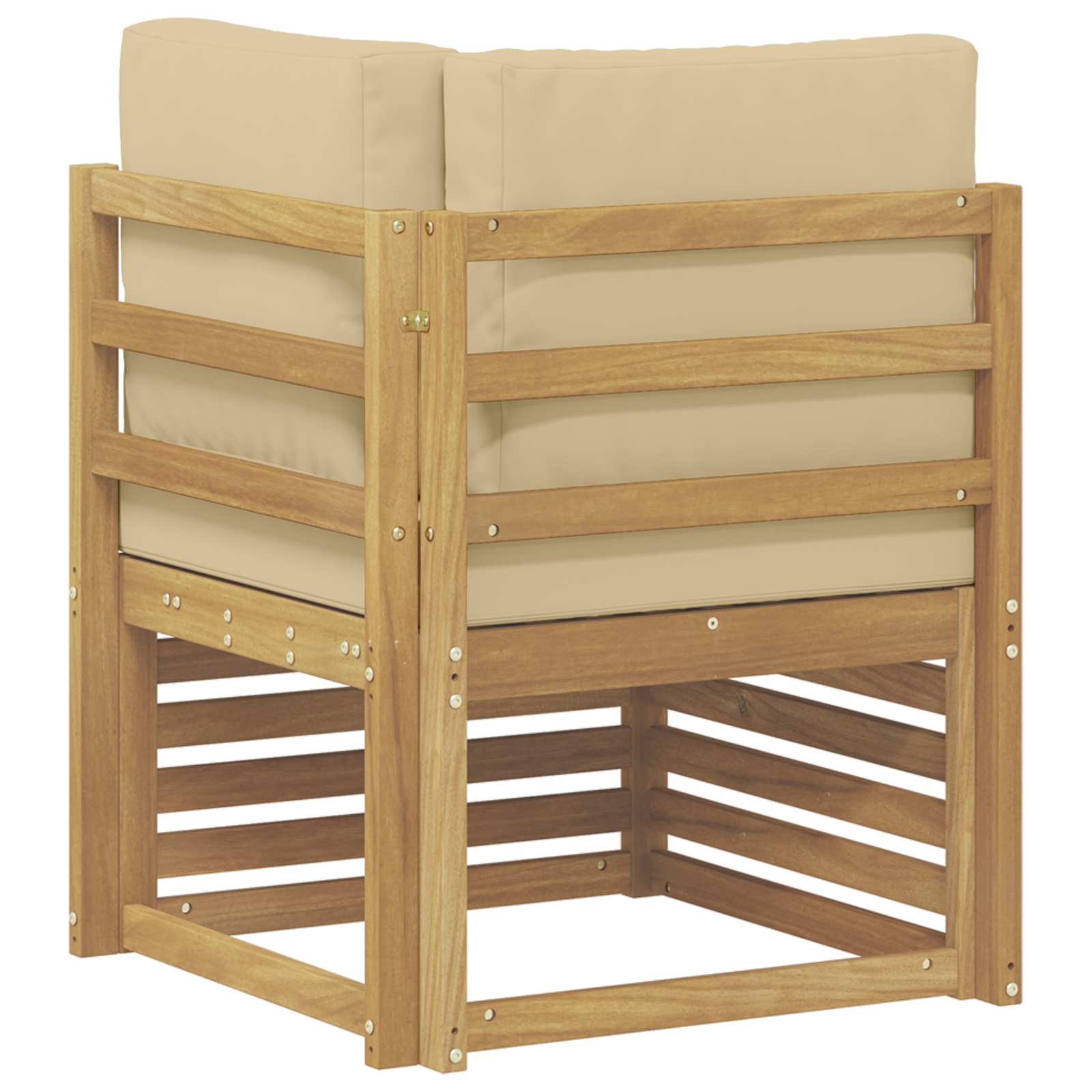 Buiten Hoek Sofa Massief Acaciahout Wit is nu te koop bij PeponiXL, paradijselijk wonen!