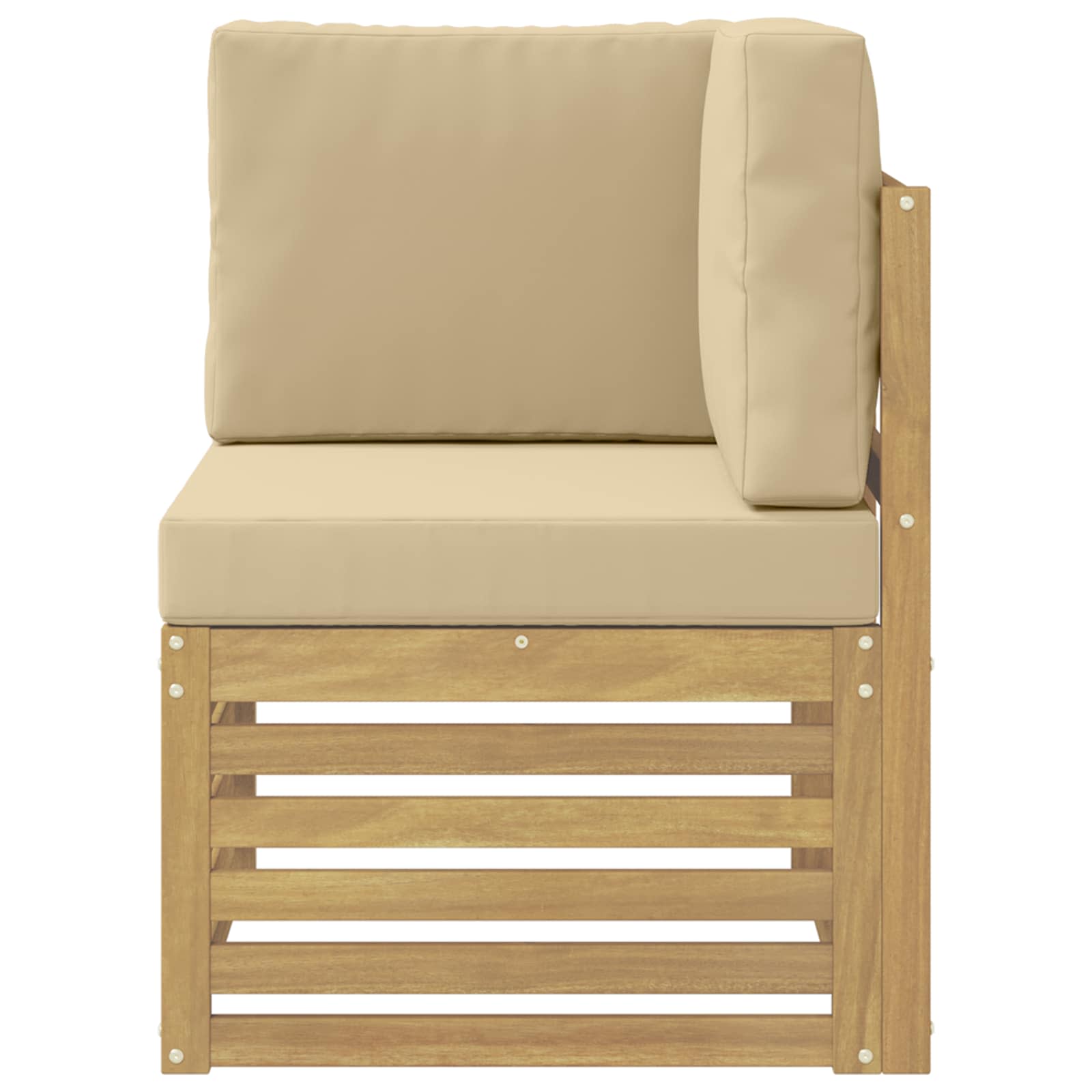 Buiten Hoek Sofa Massief Acaciahout Wit is nu te koop bij PeponiXL, paradijselijk wonen!