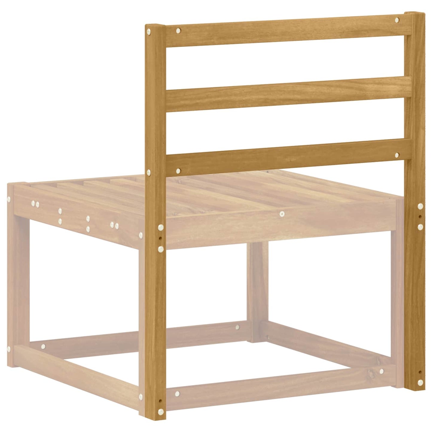 Rugleuning Module Wit 59 x 4 x 73 cm Massief Acaciahout is nu te koop bij PeponiXL, paradijselijk wonen!