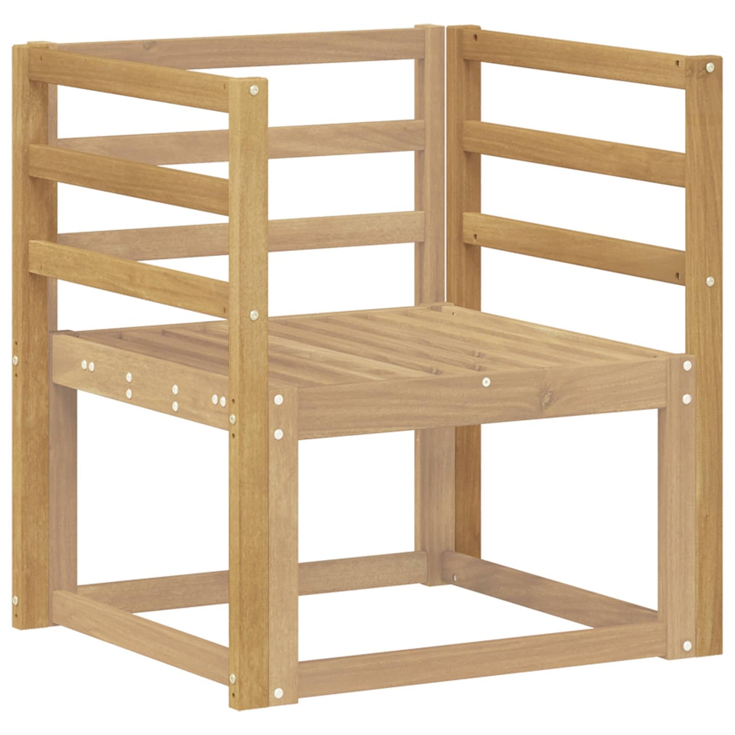Armleuningmodule 2 pcs Wit 59 x 4 x 73 cm Massief Acaciahout is nu te koop bij PeponiXL, paradijselijk wonen!