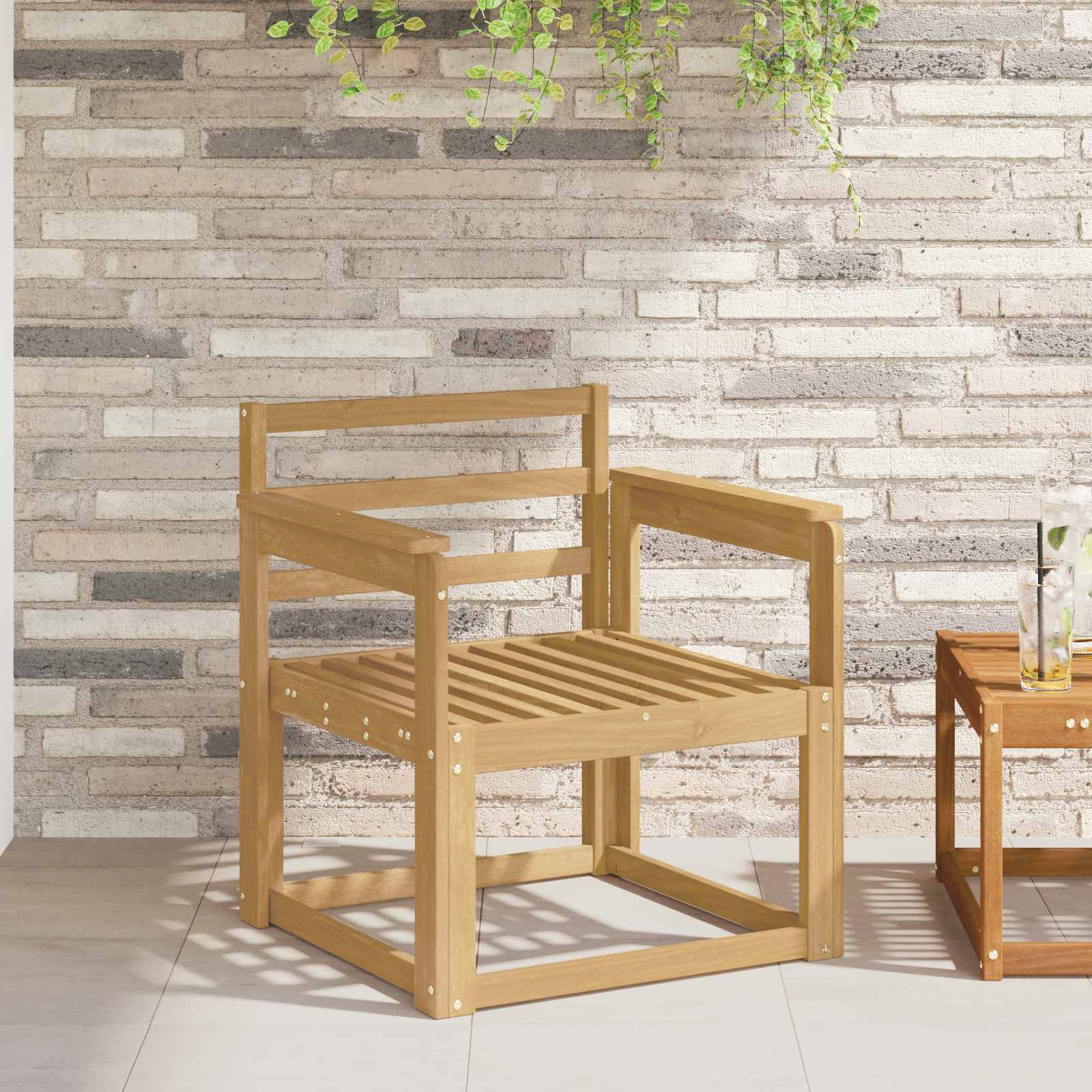 Armleuningen Module 2 pcs Wit 59 x 6 x 61 cm Massief Acaciahout is nu te koop bij PeponiXL, paradijselijk wonen!